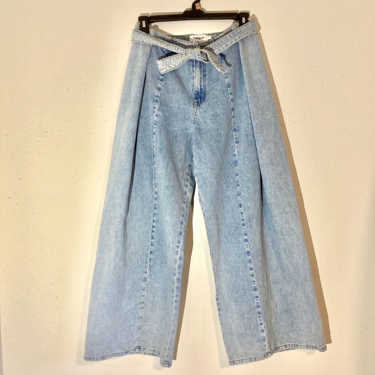 Desigual RARE Collab Desigual x Maitrepierre Wide-Leg Jeans Sz L 32" Size 32" / US 10 / IT 46 - 3 Thumbnail