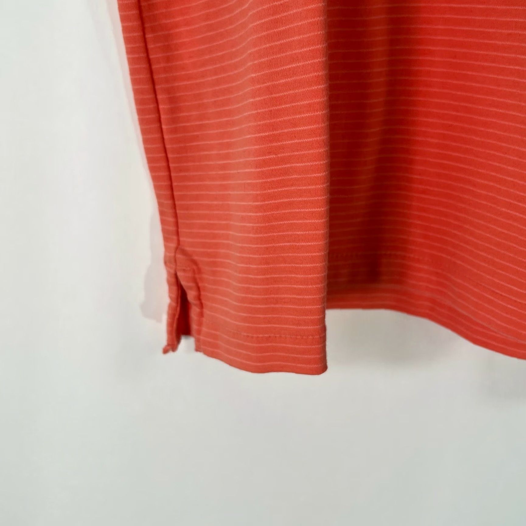 Calvin Klein Calvin Klein Men Polo Shirt Striped Salmon Pink Short Sleeve 2XL Size US XXL / EU 58 / 5 - 4 Thumbnail