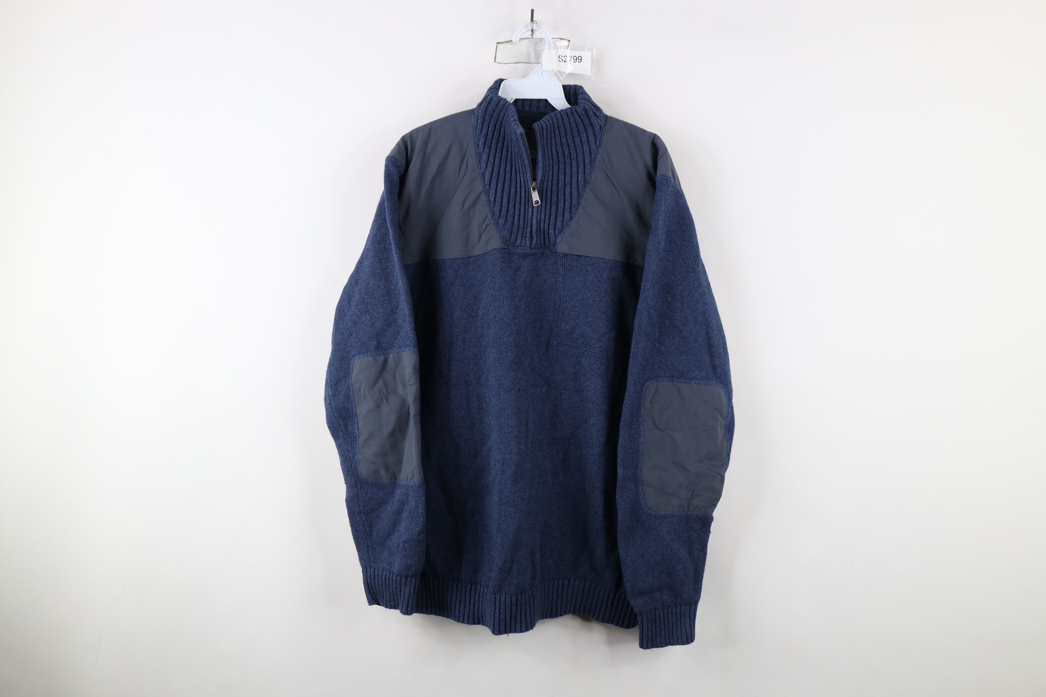 Duluth Trading Company × Vintage Duluth Trading Co Blend Knit Half Zip Commando Sweater Blue Size US L / EU 52-54 / 3 - 1 Thumbnail
