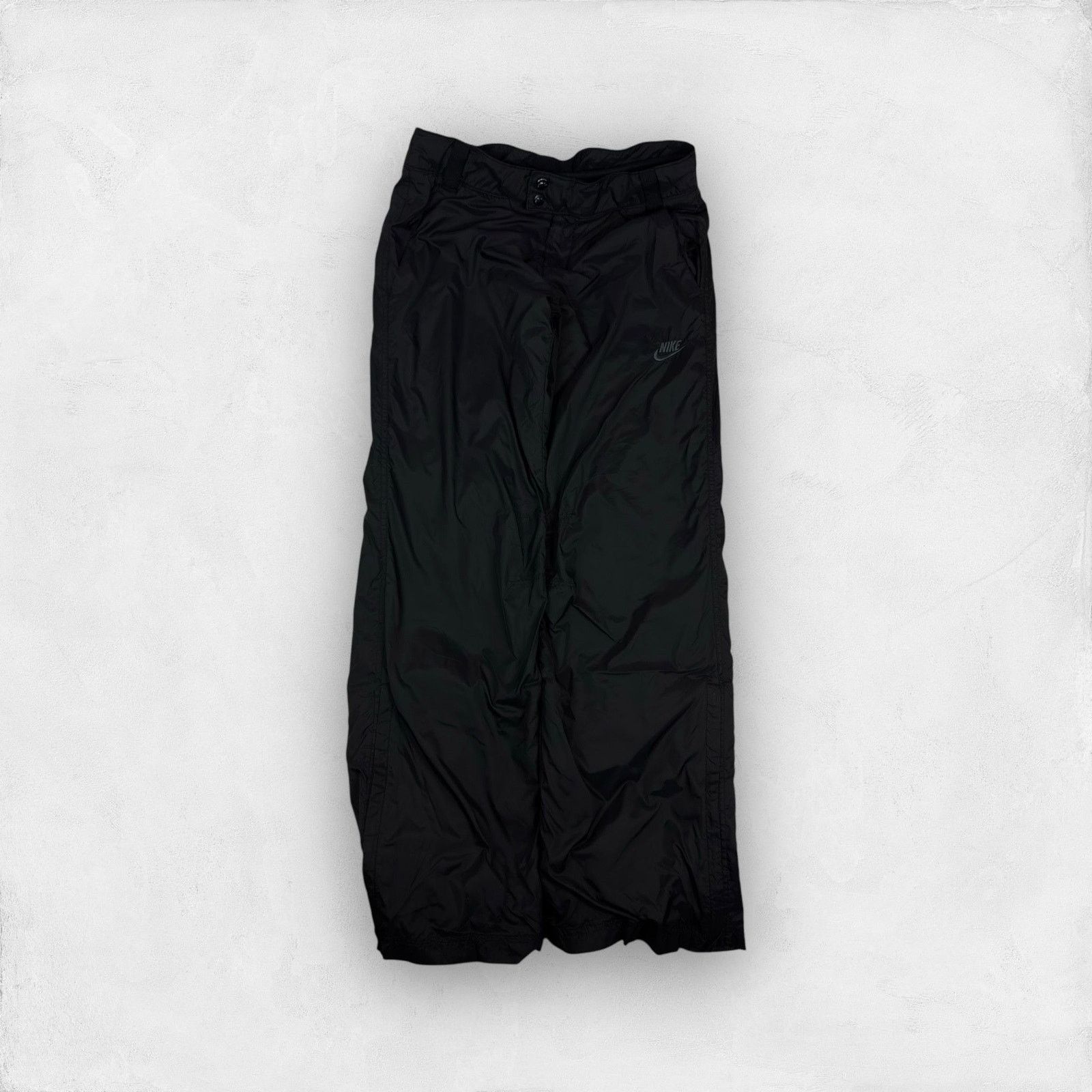 Nike × Vintage Nike Women's Black Swoosh Fleece Lined Straight Ski Pants 6 Size 28" / US 6 / IT 42 - 1 Thumbnail