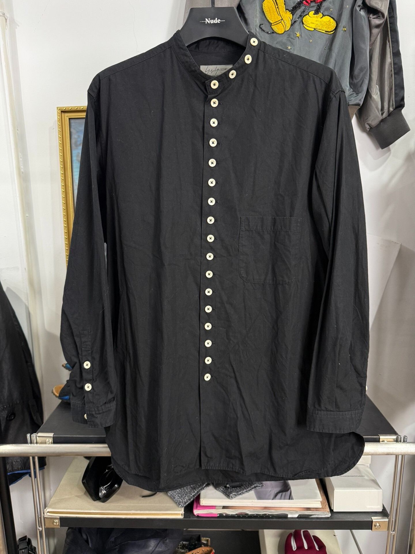 Yohji Yamamoto Yohji Yamamoto Black Multi-Button Shirt Size US L / EU 52-54 / 3 - 1 Thumbnail