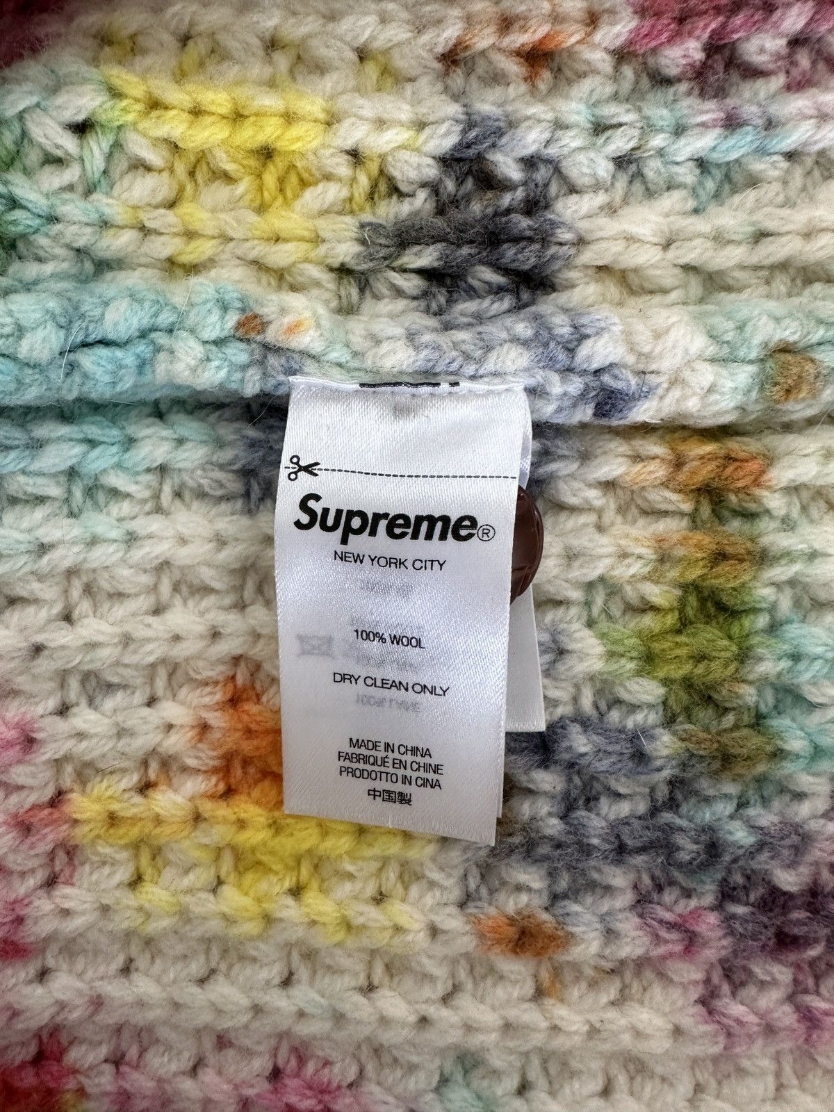 Supreme Supreme Waffle Knit Cardigan - Tie Dye - FW21 - Medium Size US M / EU 48-50 / 2 - 7 Thumbnail