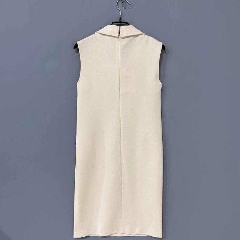 Gucci Gucci Flower beige gold buckle sleeveless dress Size XXS / US 00 / IT 34 - 4 Thumbnail