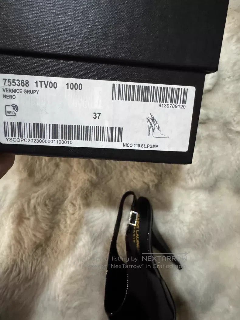 Saint Laurent Paris Saint Laurent Paris Crystal Rhinestone Patent Leather Poin Size US 7 / IT 37 - 9 Thumbnail