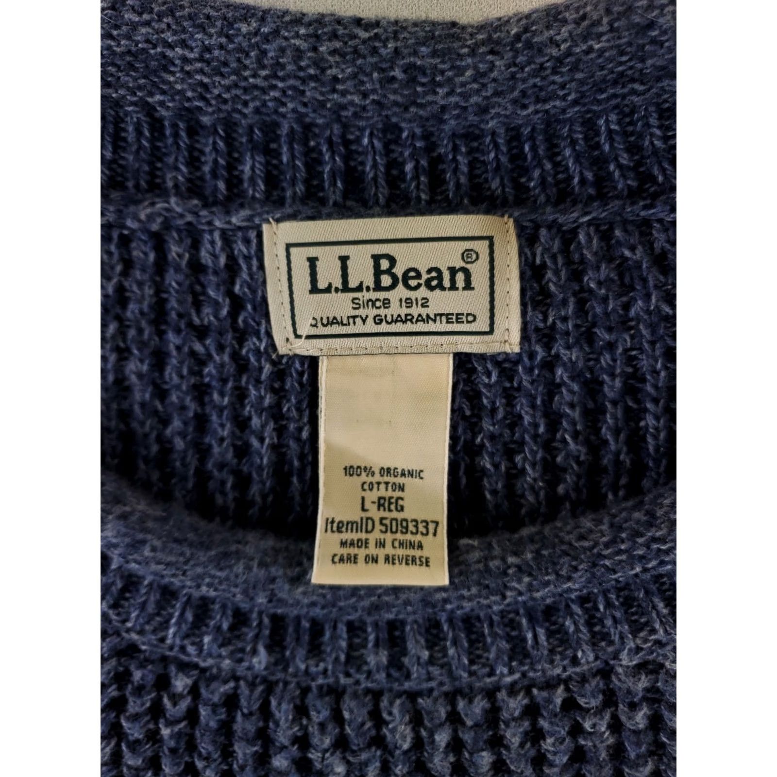 Vintage LL Bean Sweater Roll Neck Chunky Cotton Blue Mens L Pullover Shirt Size US L / EU 52-54 / 3 - 2 Thumbnail