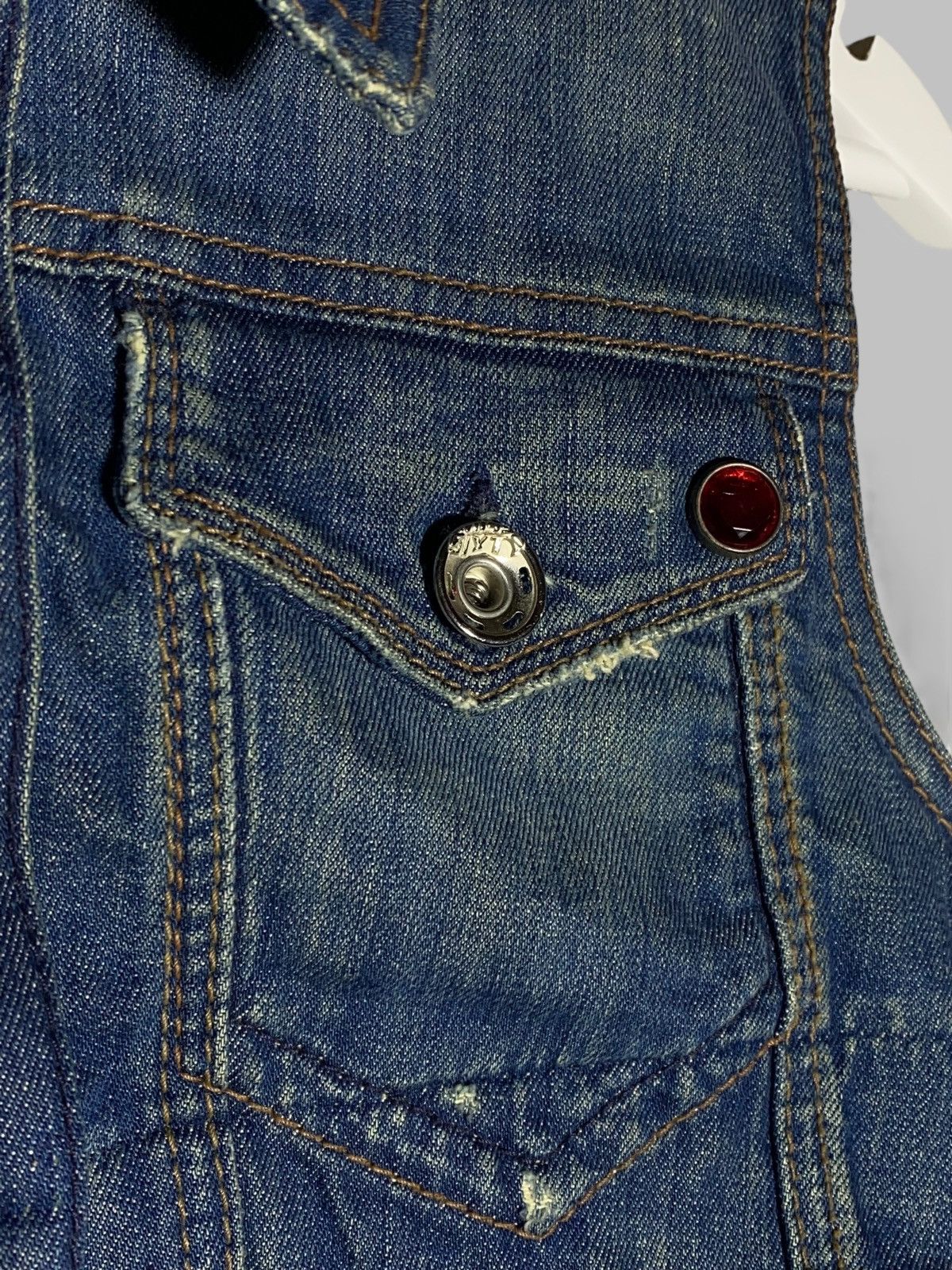 Miss Sixty × Vintage Vintage Miss Sixty Denim Vest Jacket Rare Y2k Style Size L / US 10 / IT 46 - 8 Thumbnail