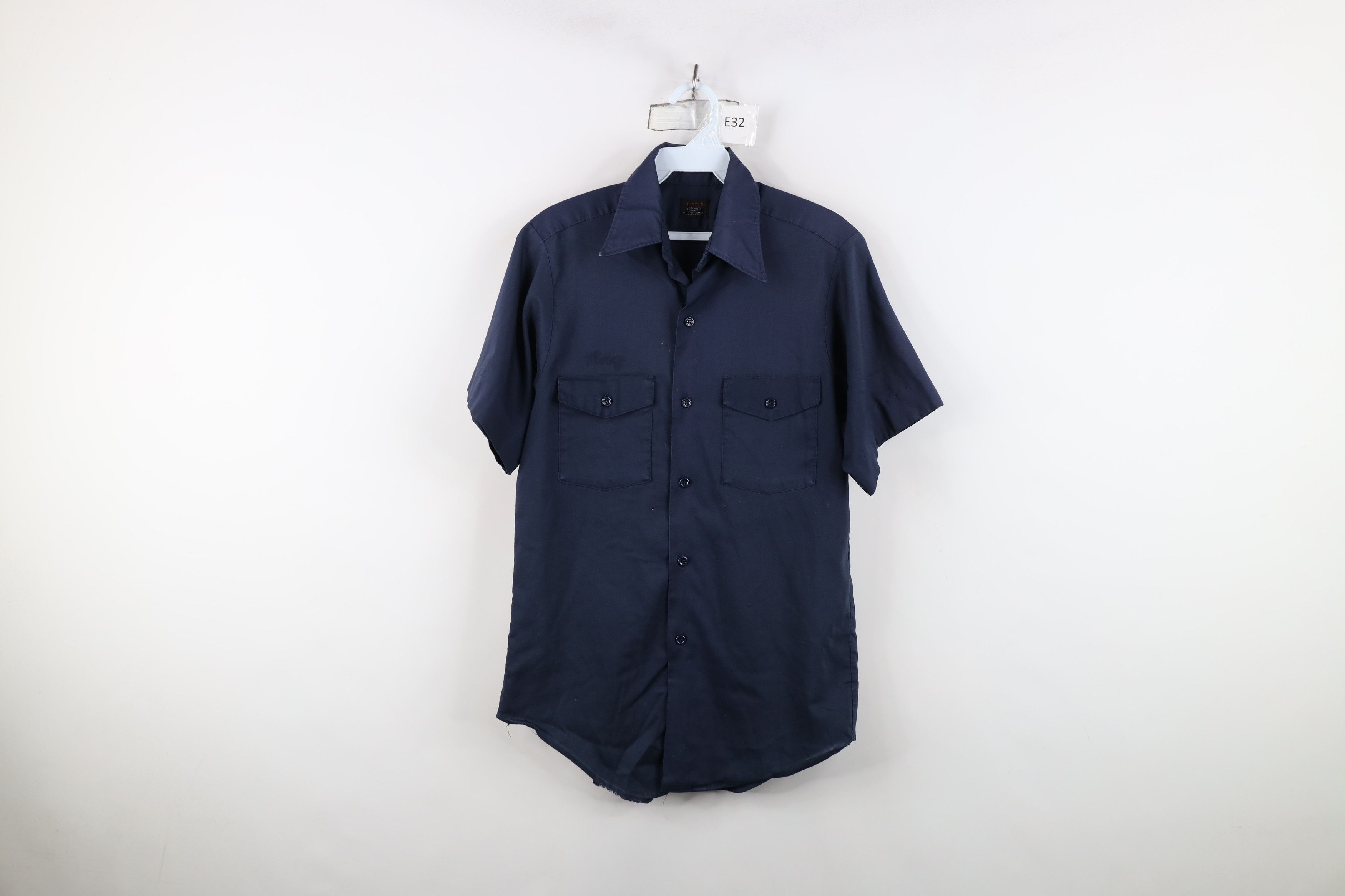 Lee Vintage 70s Lee Workwear Mechanic Button Shirt Blue USA Size US M / EU 48-50 / 2 - 1 Thumbnail