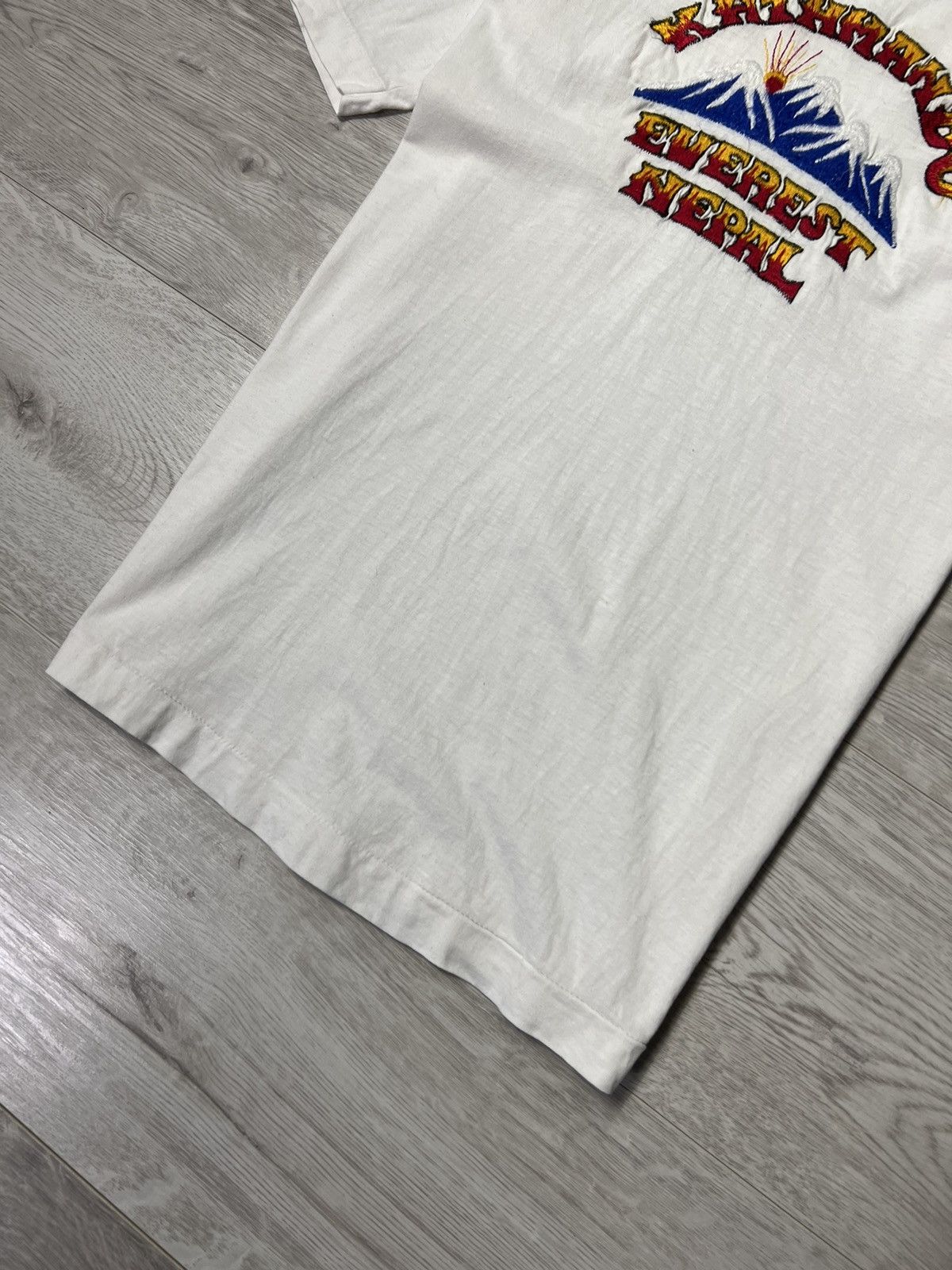 Japanese Brand × Vintage Vintage 80s Kathmandu Everest Nepal Embroidered Big Logo Tee Size US S / EU 44-46 / 1 - 4 Thumbnail