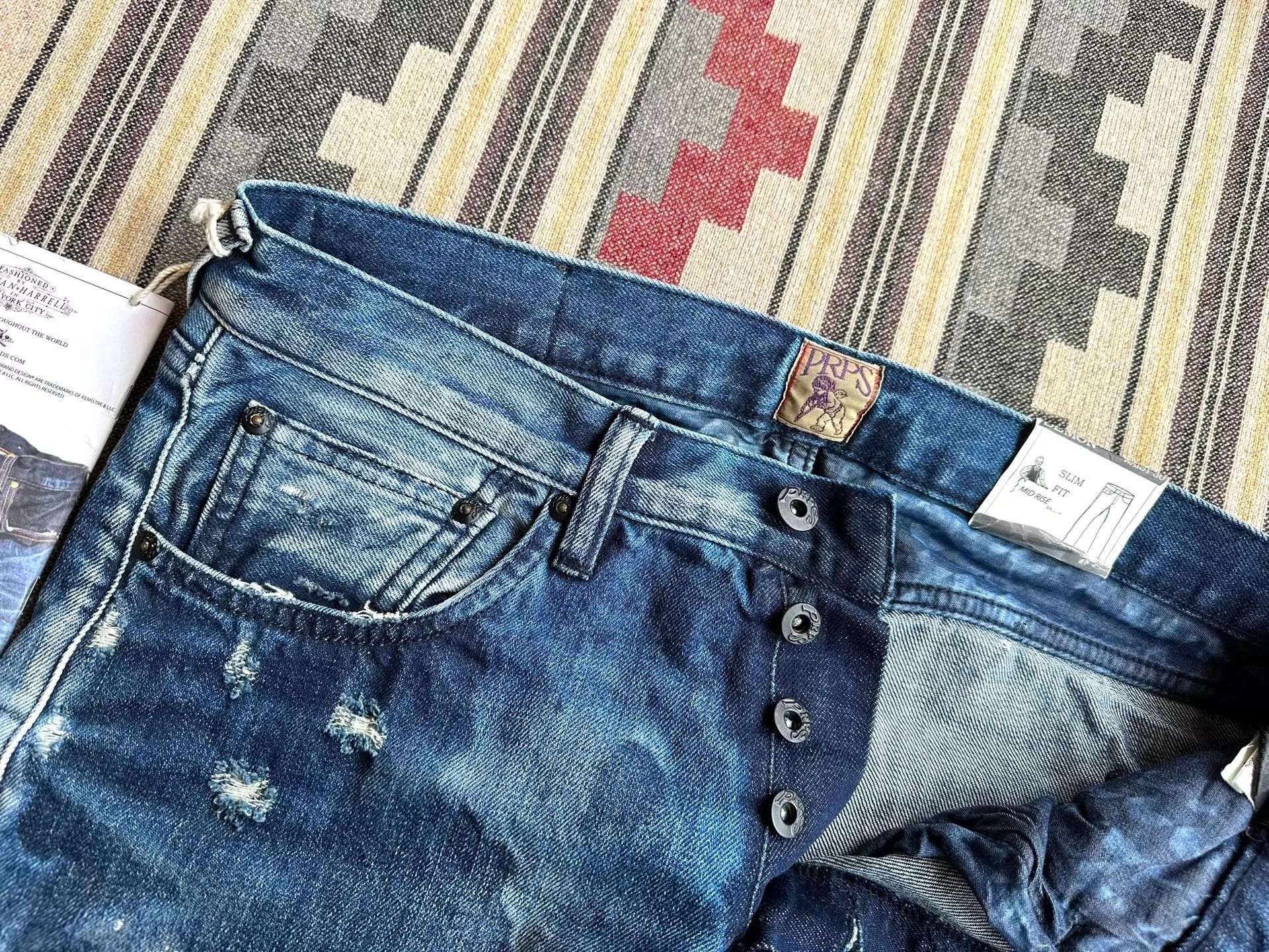 Prps PRPS GOODS&CO Heavy Acid Embroidered Patch Jeans 30 Size US 30 / EU 46 - 5 Thumbnail
