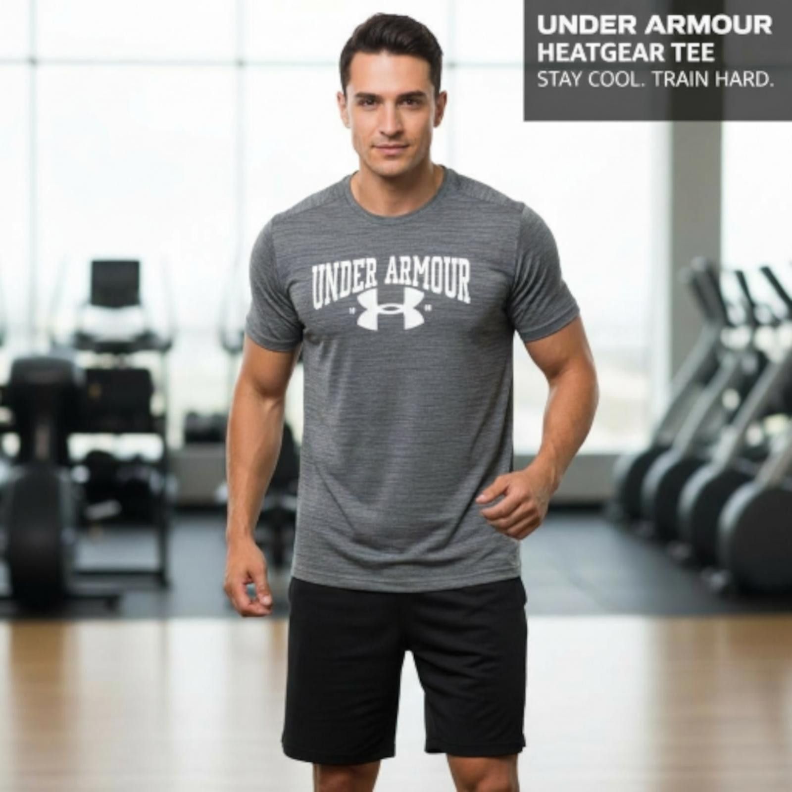 Under Armour Under Armour HeatGear Men's Short Sleeve T-Shirt Grey Size US XL / EU 56 / 4 - 1 Thumbnail