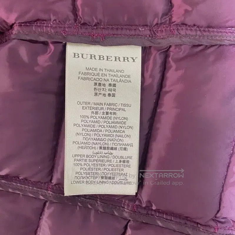 Burberry Burberry Purple Nylon Women's Down Jacket. Size XS / US 0-2 / IT 36-38 - 8 Thumbnail