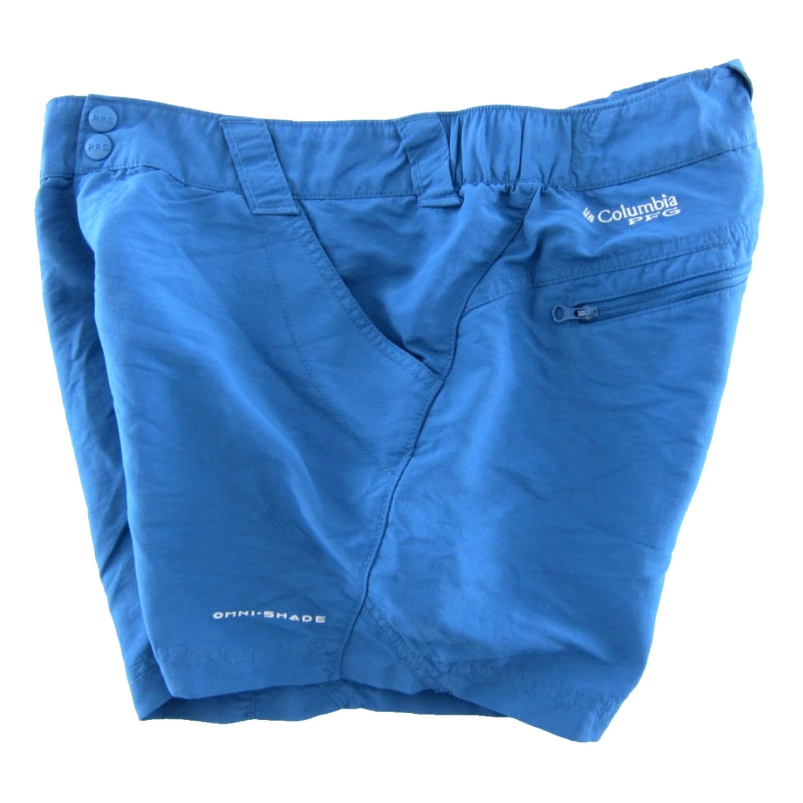 Vintage Columbia Nylon Stretch Blue Brown Lightweight Hike Travel Packable Shorts M Size 32" / US 10 / IT 46 - 5 Thumbnail