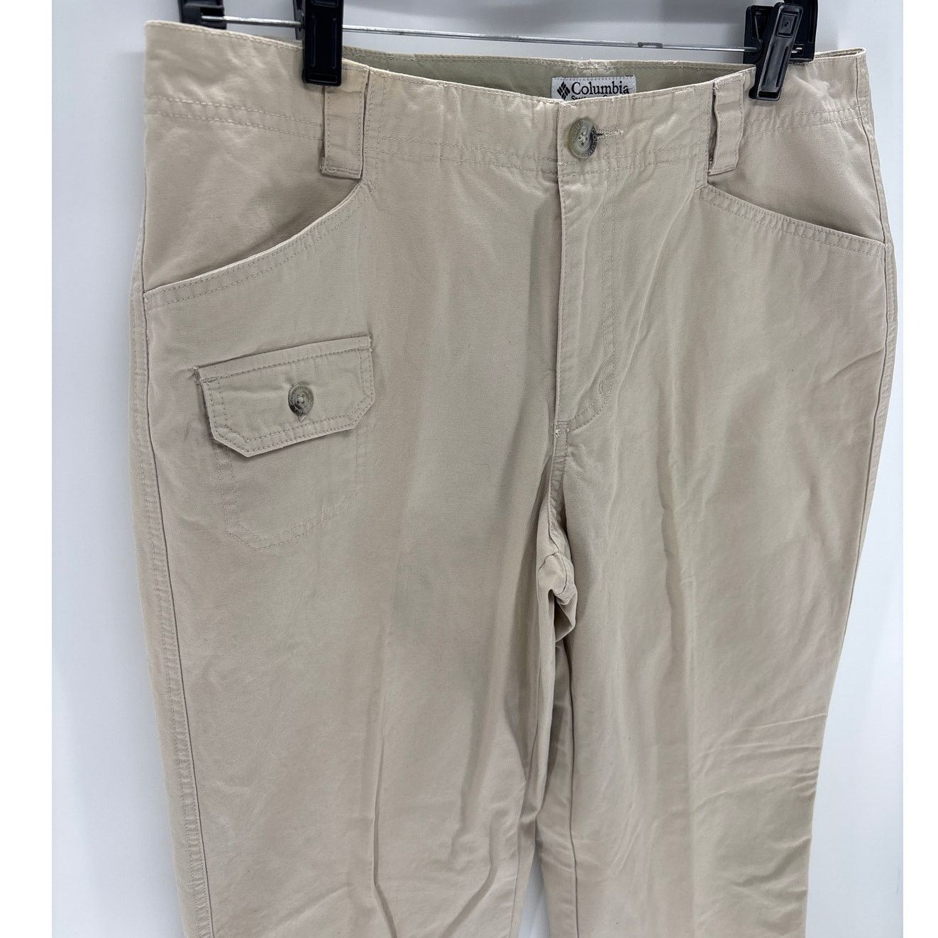 Columbia Columbia Women's Sz 10 Khaki flat front pants 100% Cotton Size 32" / US 10 / IT 46 - 2 Thumbnail