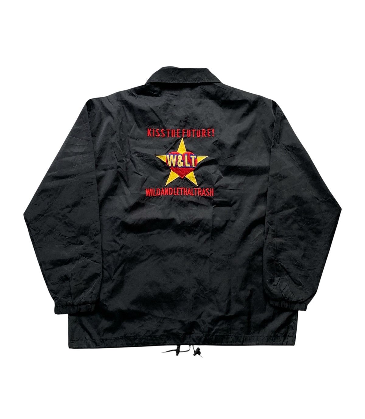 Walter Van Beirendonck Vintage W&LT “Kiss The Future” Embroidery Logo Coach Jacket Size US XL / EU 56 / 4 - 1 Thumbnail