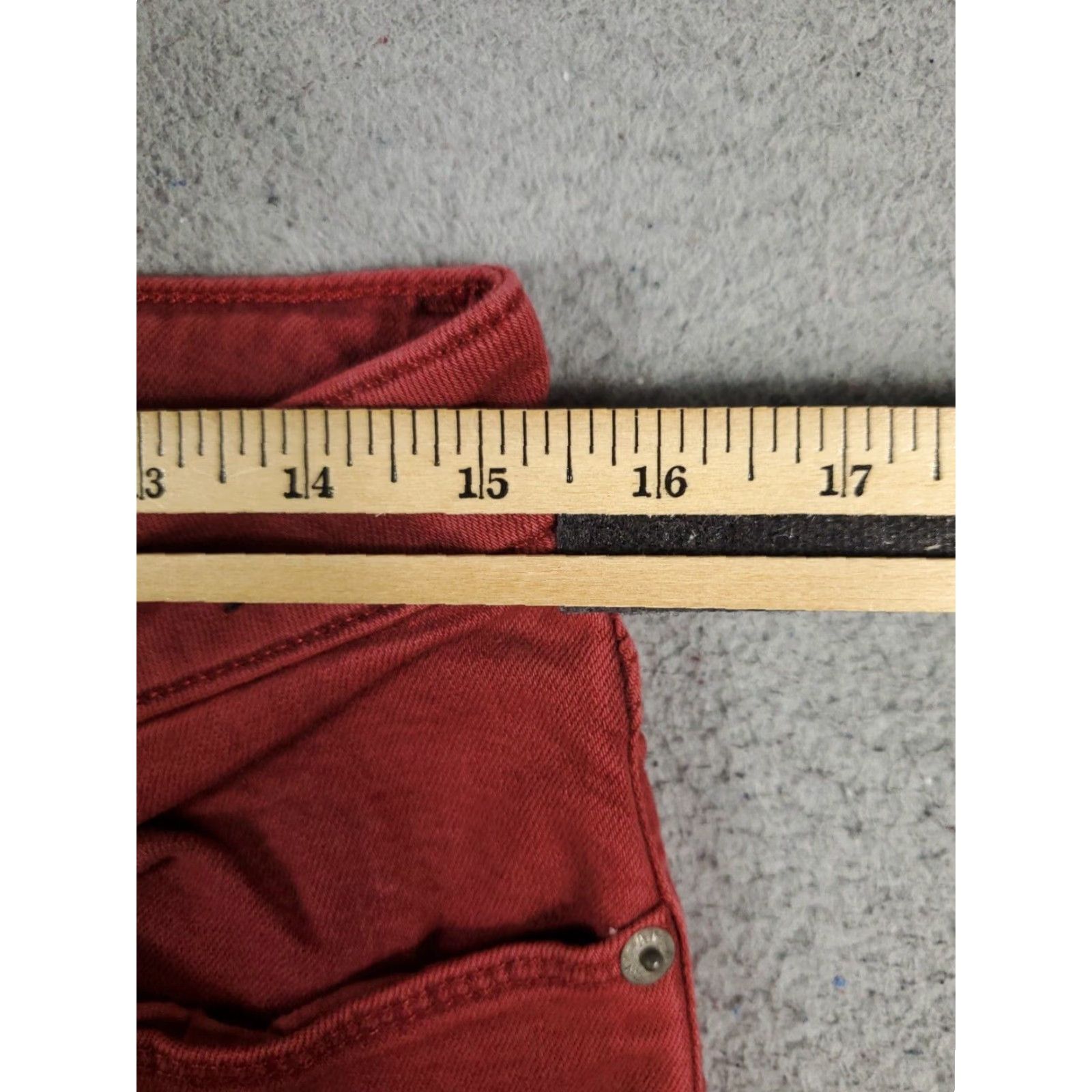 Abercrombie & Fitch Abercrombie & Fitch Jeans Mens Size 31x26 Red Straight Leg Cotton Denim Pants Mens Size US 31 - 4 Thumbnail