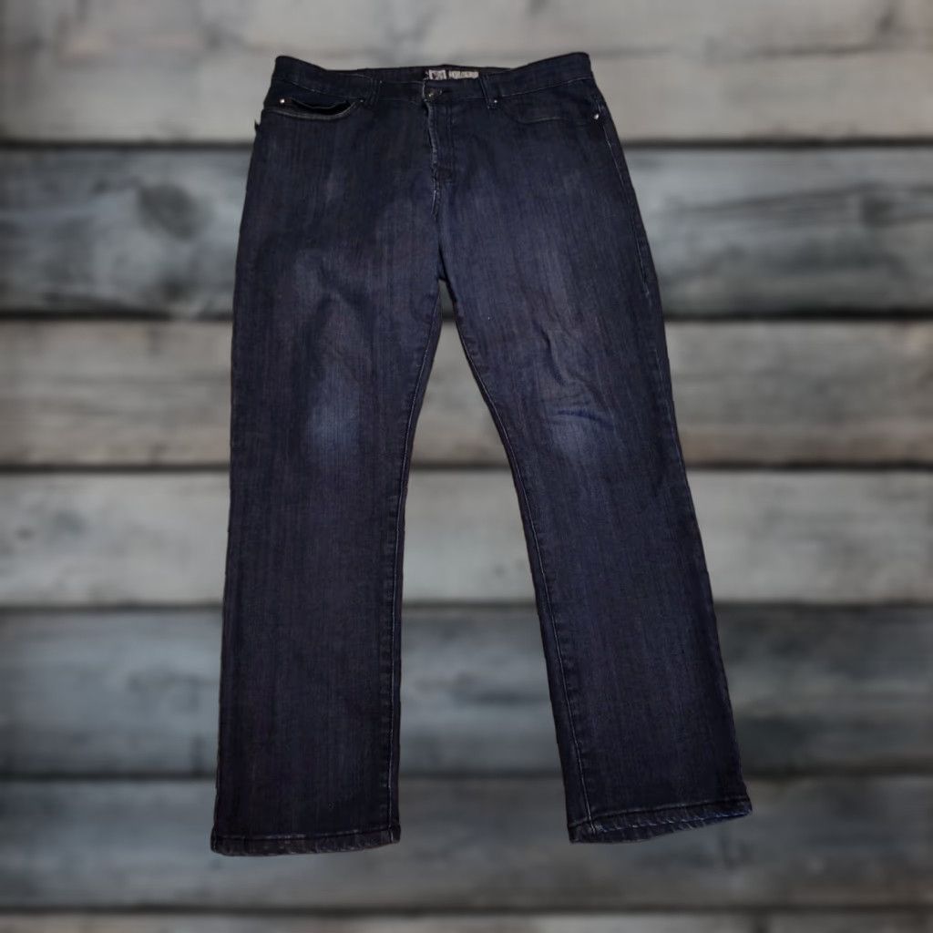 Vintage VINTAGE Social Collision Indie Fit Men's Blue Jeans Straight Stretch 36x30 Denim Dark Wash Casual Pants Size US 36 / EU 52 - 1 Thumbnail