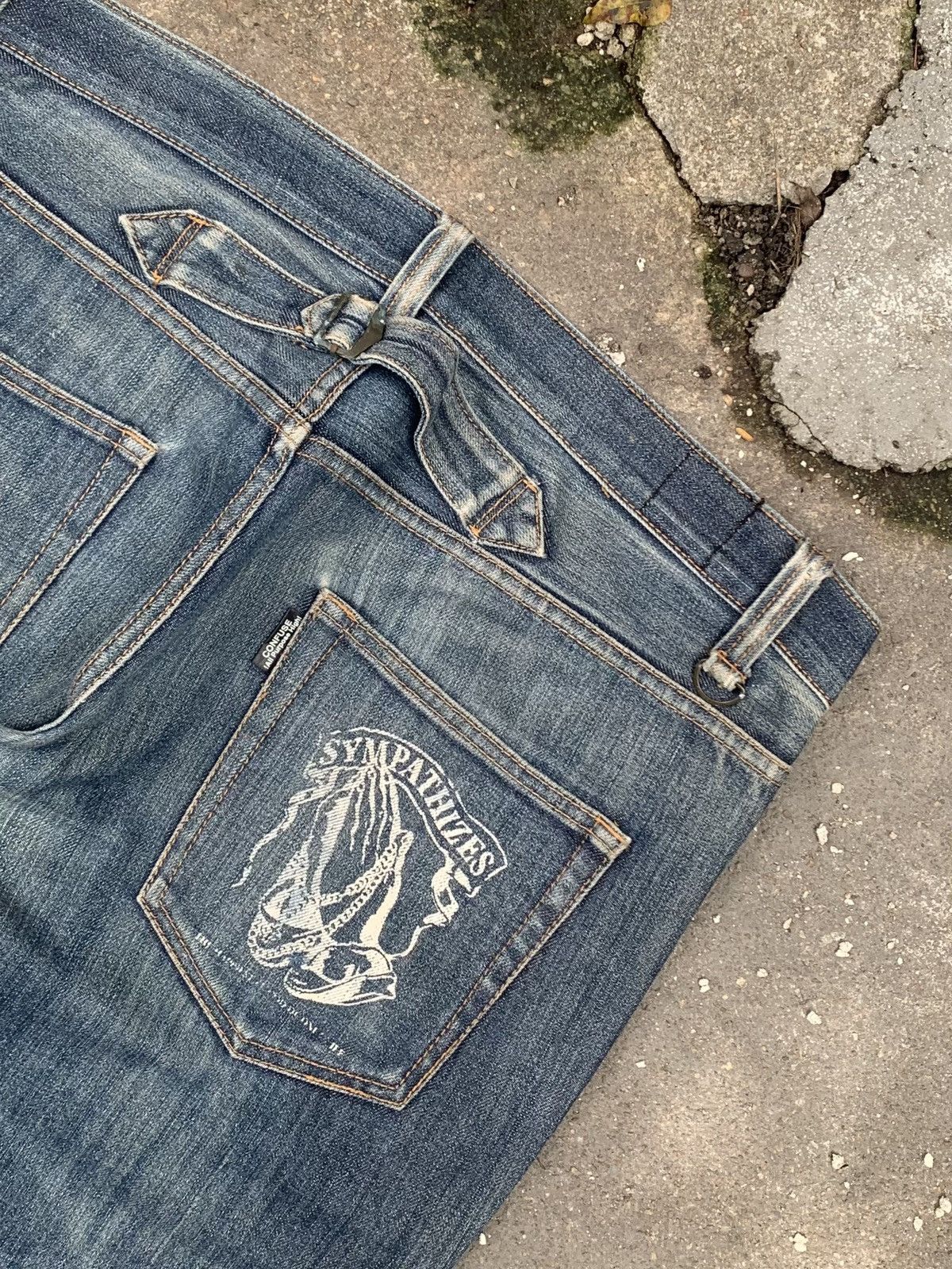 Japanese Brand × Vintage Vintage nun pattern jeans Size US 38 / EU 54 - 2 Thumbnail