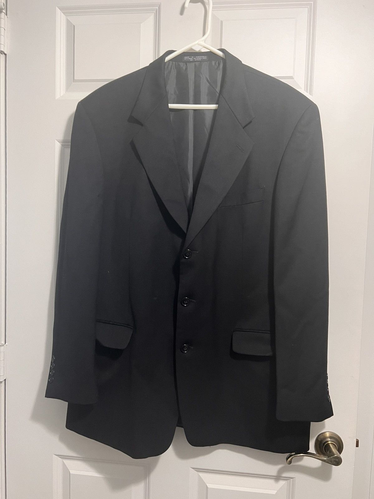 Albert Nipon ALBERT NIPON/ LORD& TAYLOR BLACK MENS SPORTS COAT- 46L- VTG Size 46L - 1 Thumbnail