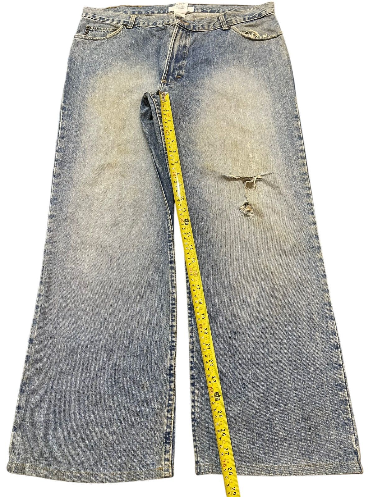 Armani Exchange Vintage Armani Exchange Faded Wash Distress Baggy Jeans Size US 36 / EU 52 - 14 Thumbnail