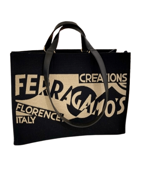 Salvatore Ferragamo o1s1rm0526 Size : OS / Tote Bag in Black/Beige Size ONE SIZE - 1 Preview
