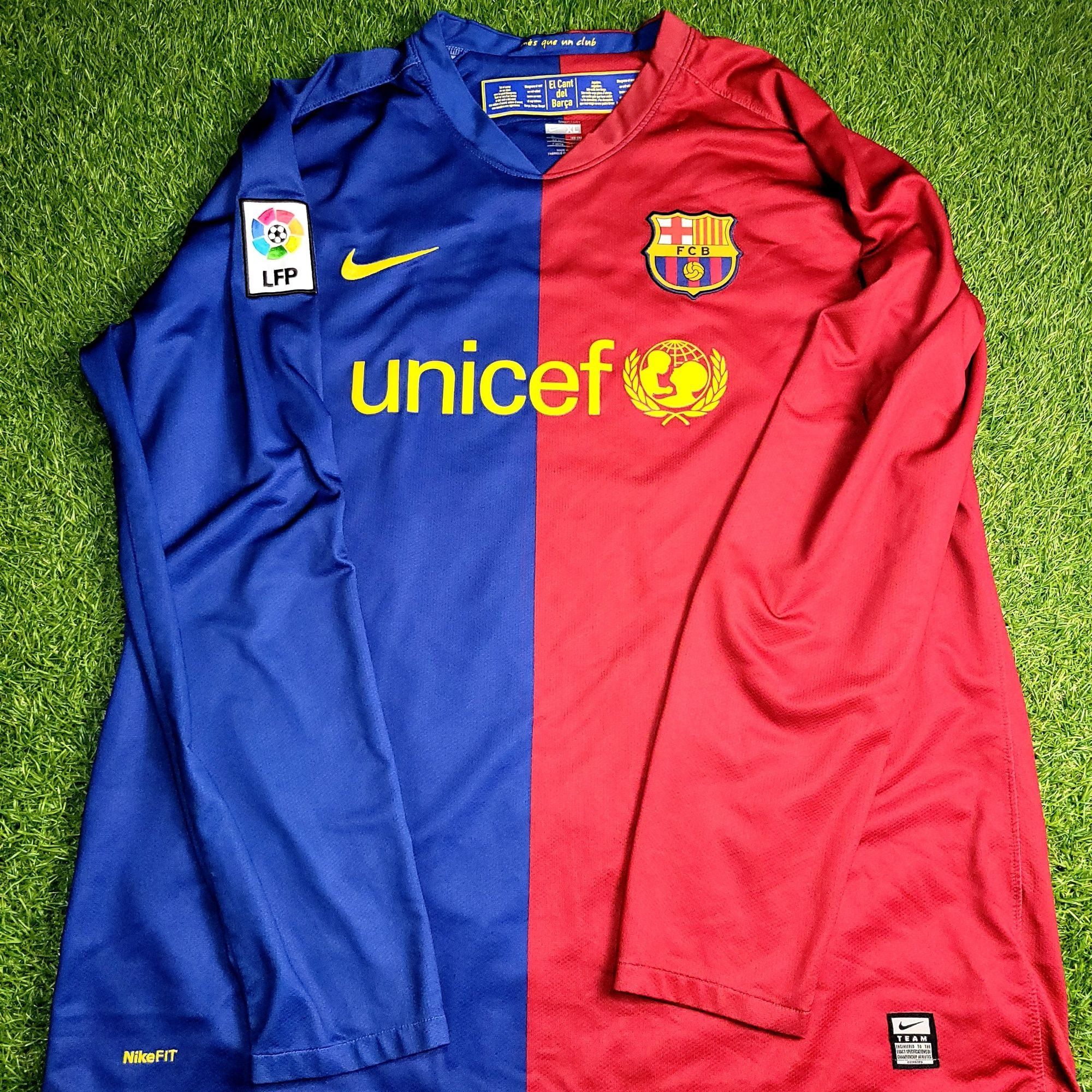 Messi Barcelona 2008 2009 Long Sleeve Soccer Jersey XL