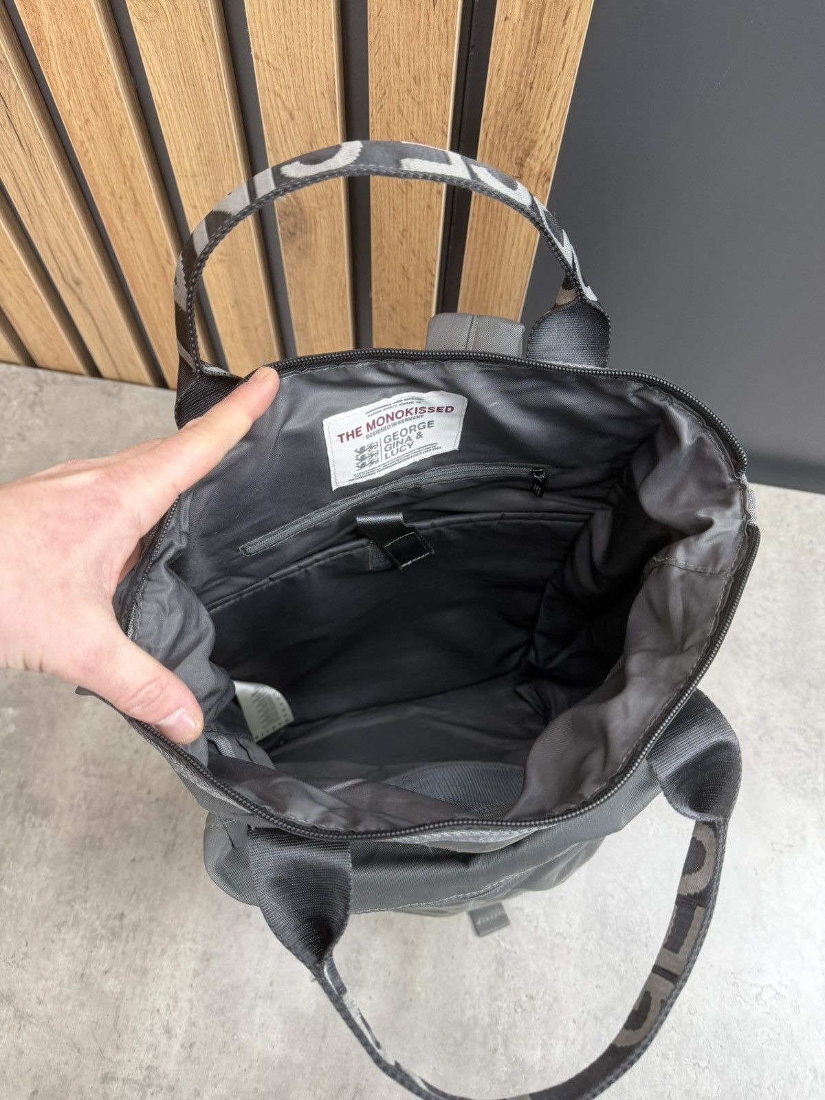 Vintage George Gina & Lucy Monokissed Gray Backpack Size ONE SIZE - 14 Thumbnail