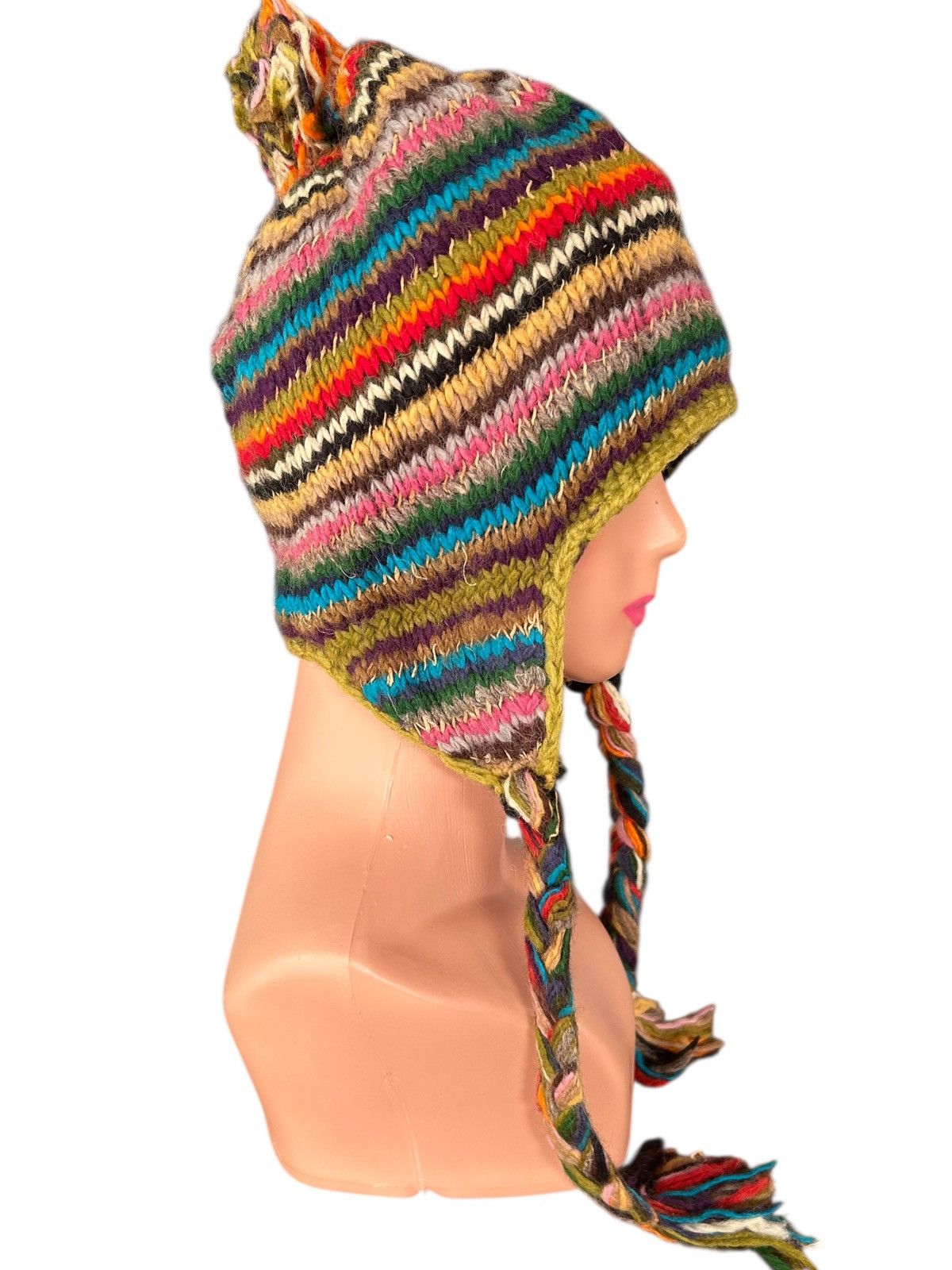 Japanese Brand × Kapital × Vintage Hippies style Crochet Knitted Handmade Wool Beanie Hats Size ONE SIZE - 1 Thumbnail