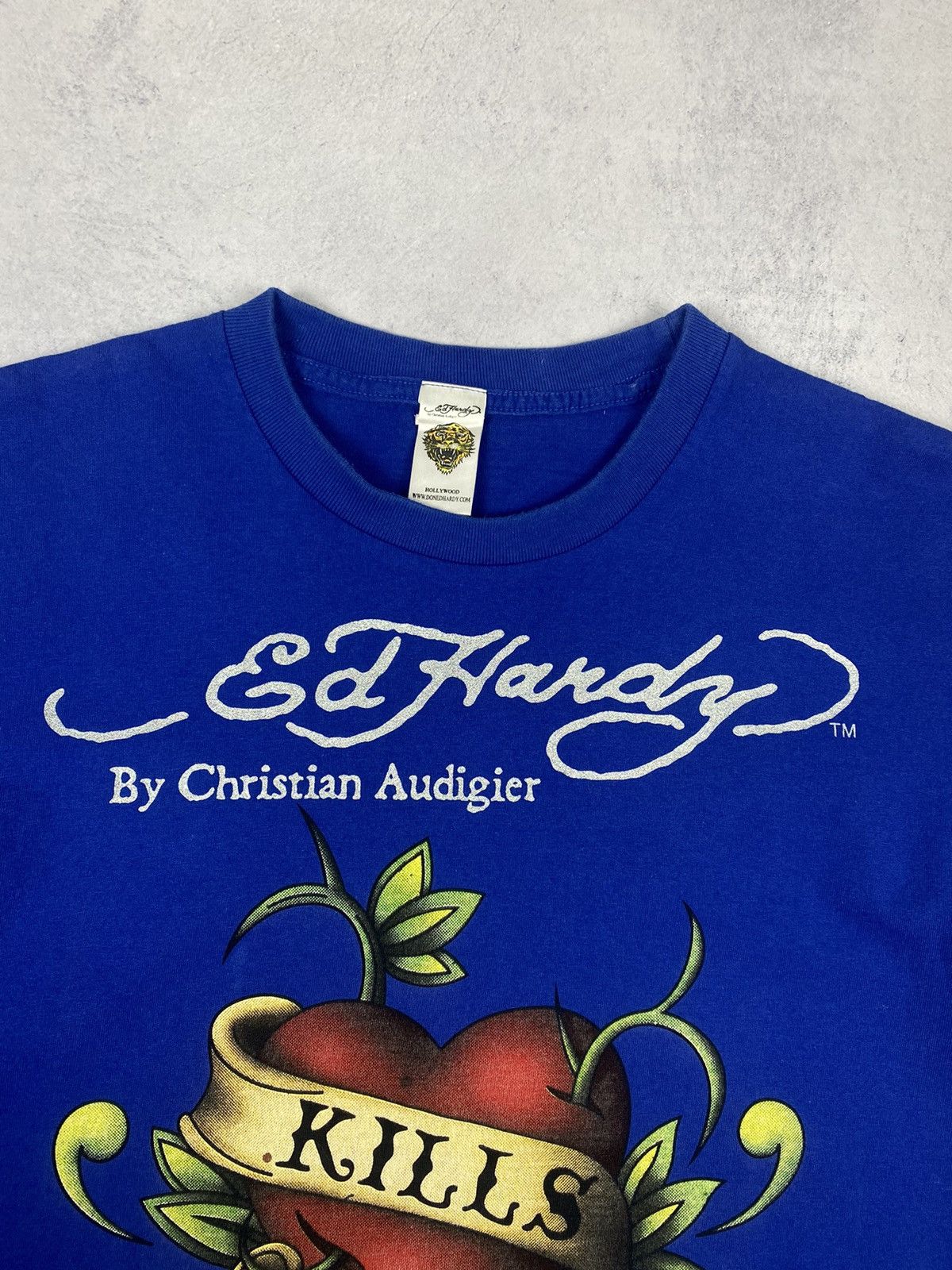 Christian Audigier Vintage Ed Hardy Christian Audigier love kills slow Tee Size US L / EU 52-54 / 3 - 5 Thumbnail