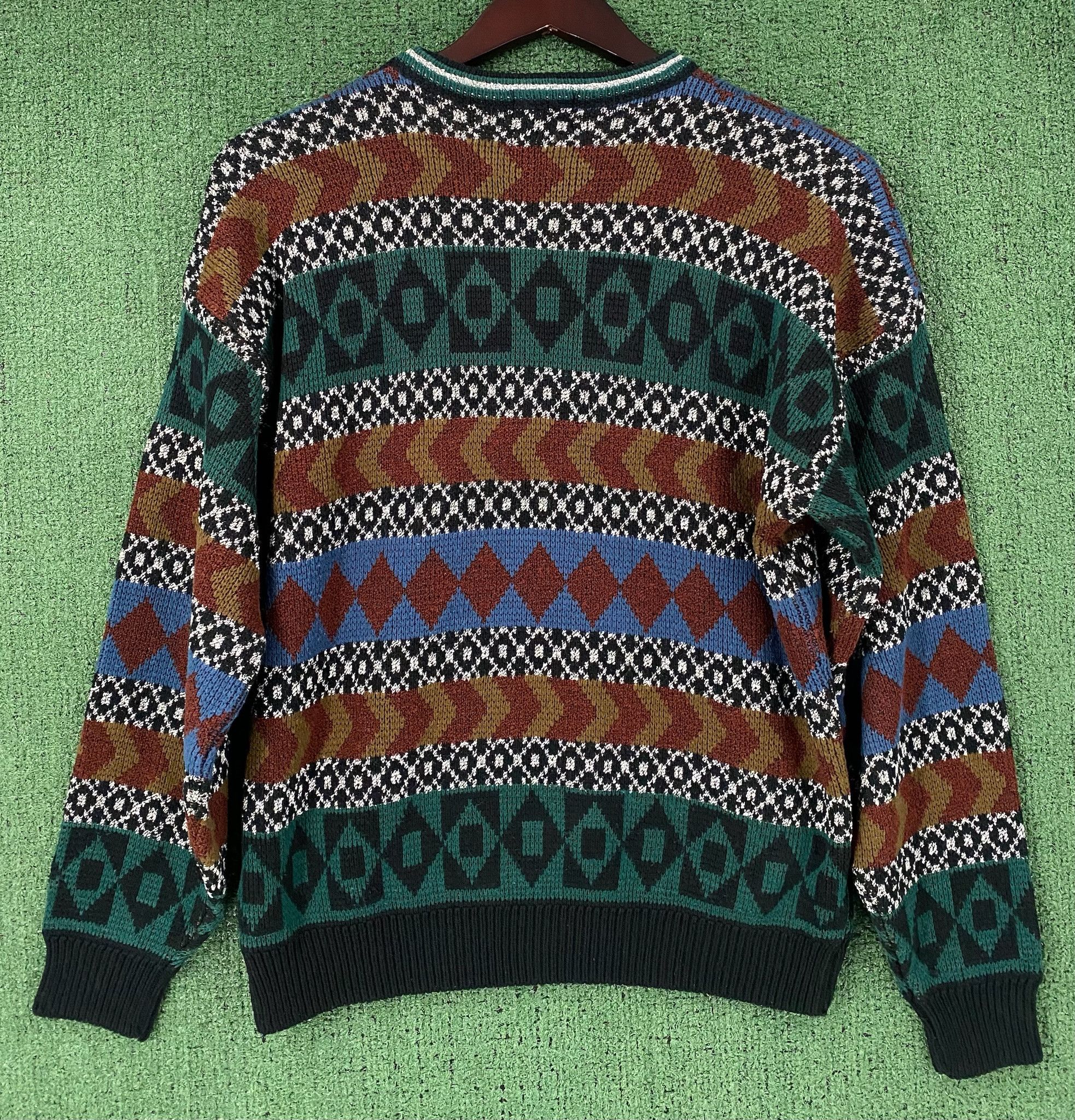 Robert Bruce 90’s Robert Bruce Colorful Geometric Patterned Sweater Large Size US L / EU 52-54 / 3 - 4 Thumbnail