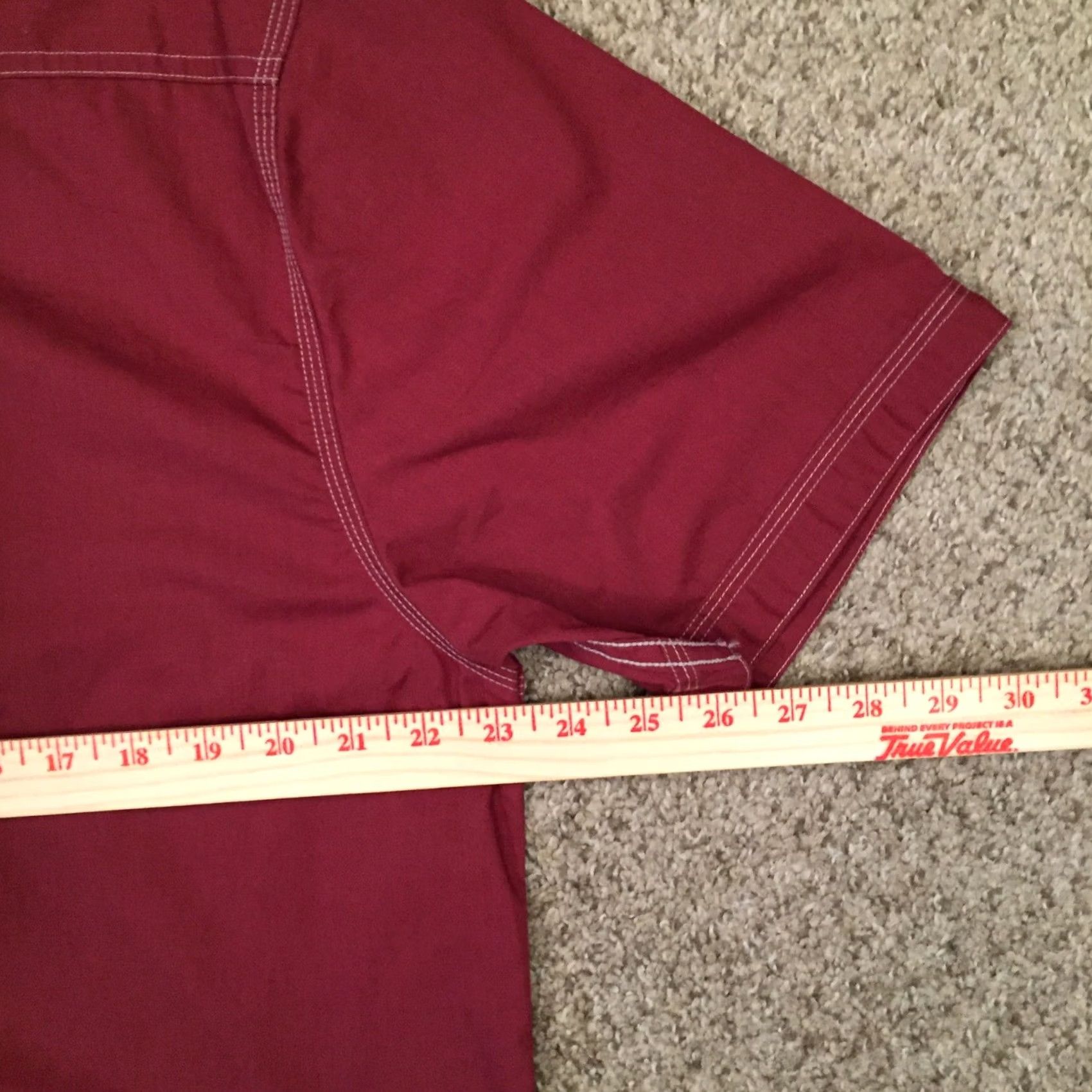 Vintage Tranquility Shirt Mens XL Red Short Sleeve Button Up Slim Fit Pockets Size US XL / EU 56 / 4 - 7 Thumbnail