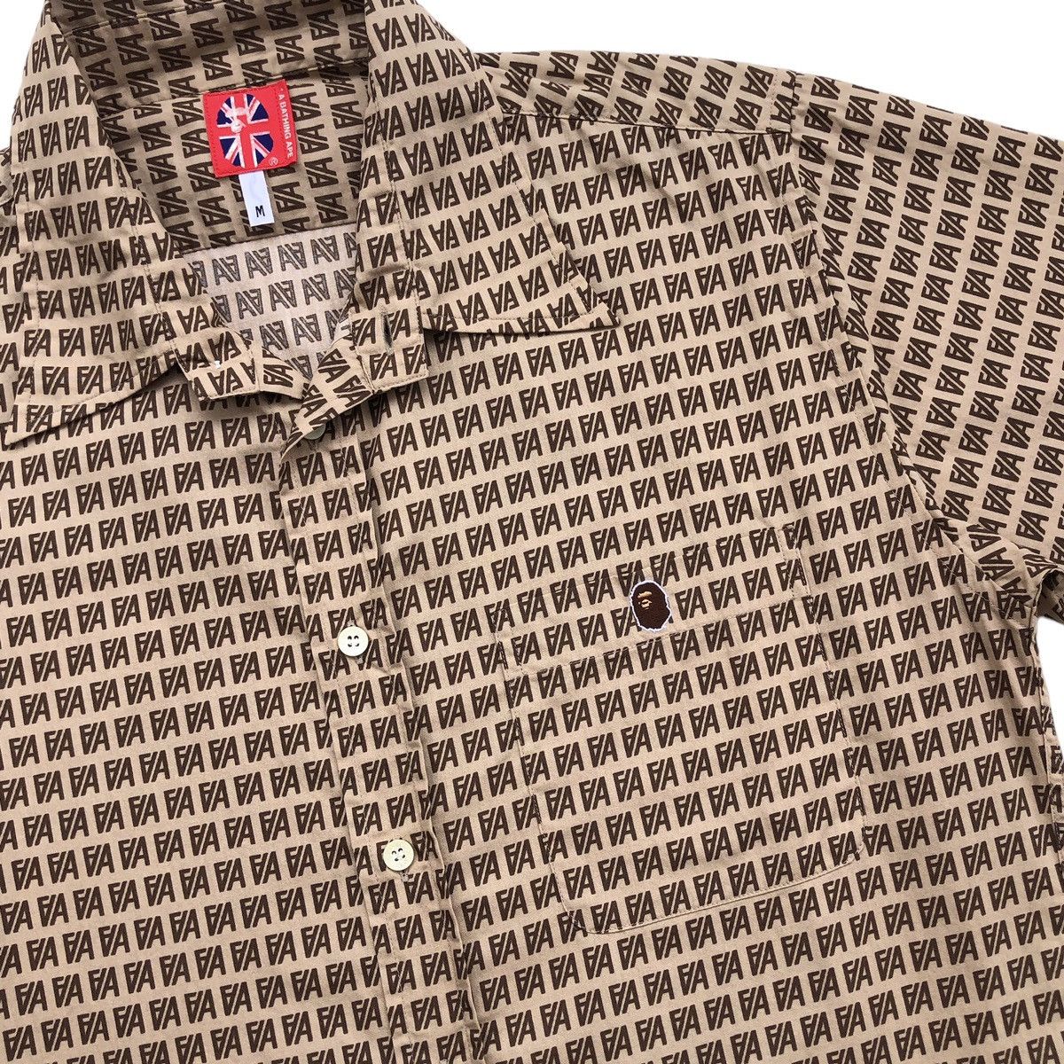 Bape BA Monogram Button Up S/S Shirt Size US M / EU 48-50 / 2 - 5 Thumbnail