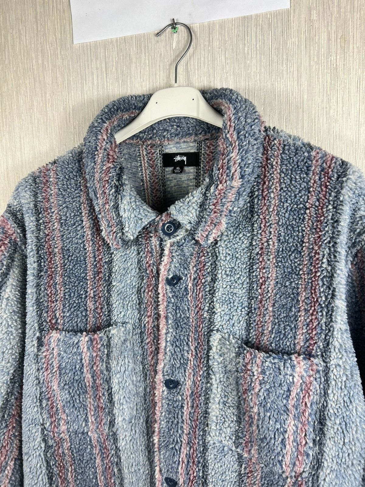 Stussy Stussy sherpa overshirt jacket fleece shirt y2k streetwear Size US XL / EU 56 / 4 - 16 Thumbnail