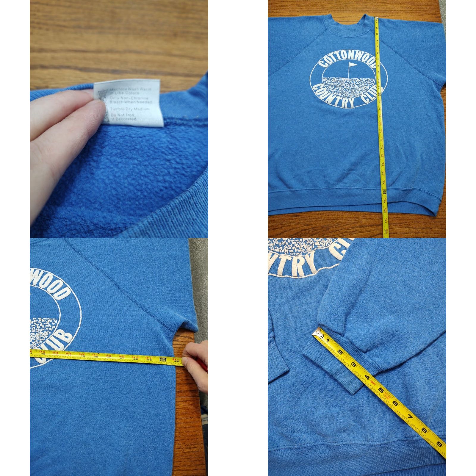 Hanes VINTAGE Hanes Golf Pullover Sweatshirt Crew Neck 2XL Blue Puff Print Cottonwood Gold Club Mens Size US XXL / EU 58 / 5 - 8 Thumbnail