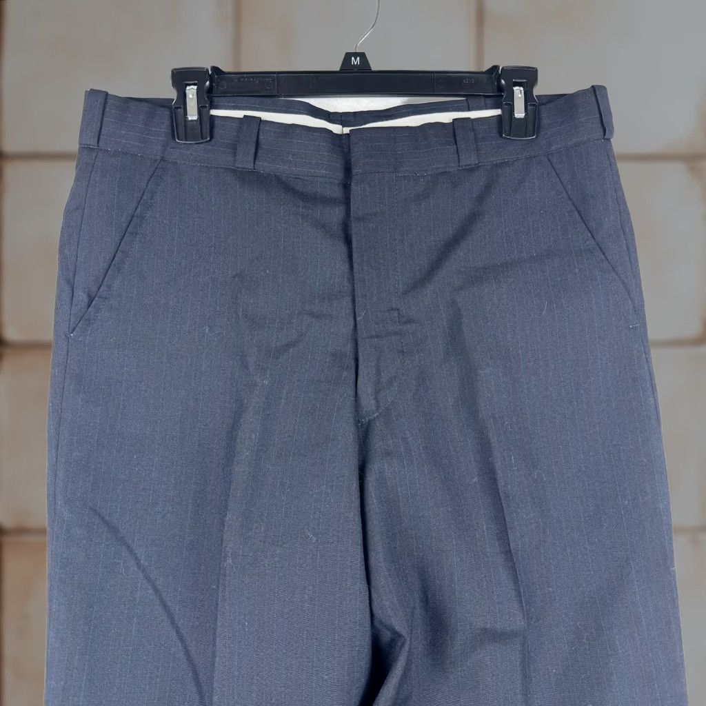 Vintage VINTAGE 60s 70s Mens 32x29 Black Pin Stripe Relaxed Trousers Pants Talon 42 Zip Pants Mens Black Pin Stripe Disco 1960s Vintage Original Mens Size US 32 / EU 48 - 1 Thumbnail