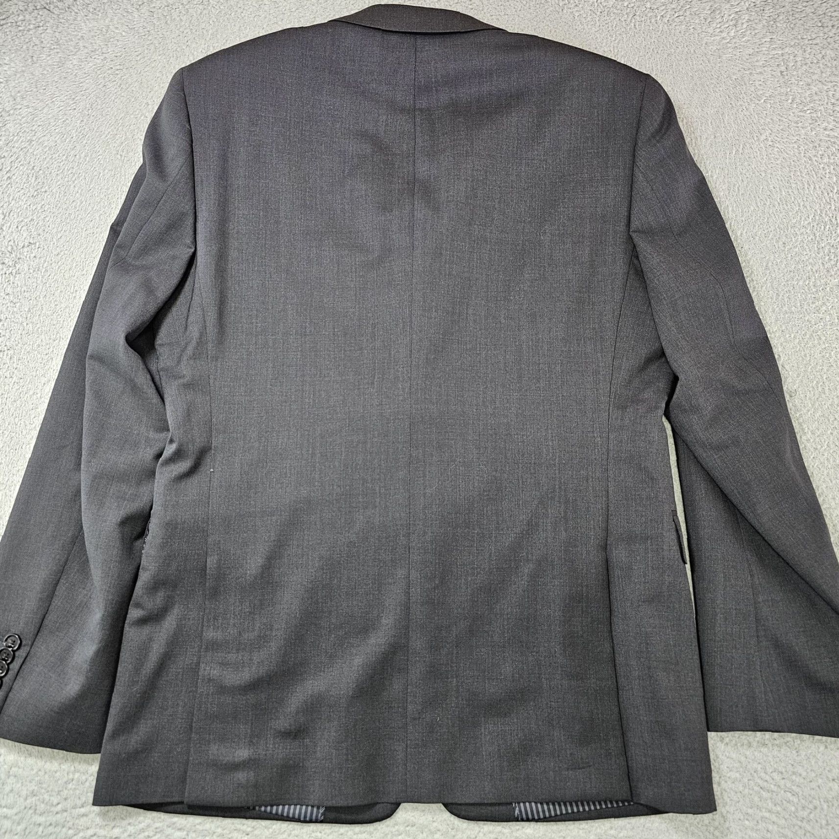 Banana Republic Banana Republic Suit Jacket Mens 40R Gray Wool Regular Fit Two-Button Notch Lapel 120s Marzotto Business Formal Wedding Size 40R - 7 Thumbnail