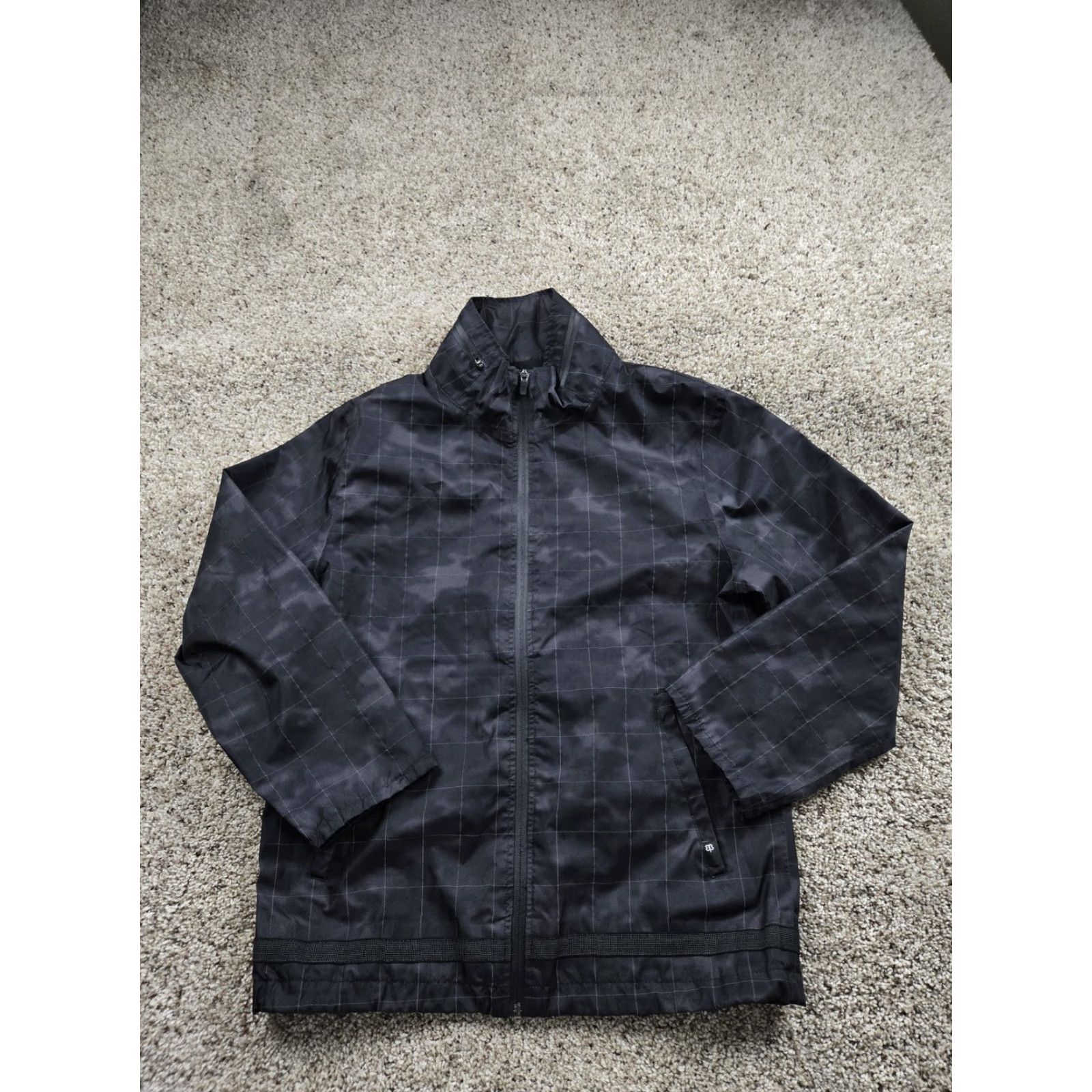 Vintage MPG x Betabrand Jacket Small Black Reversible Reflective Grid Plaid Full Zip Mens Size US S / EU 44-46 / 1 - 2 Thumbnail