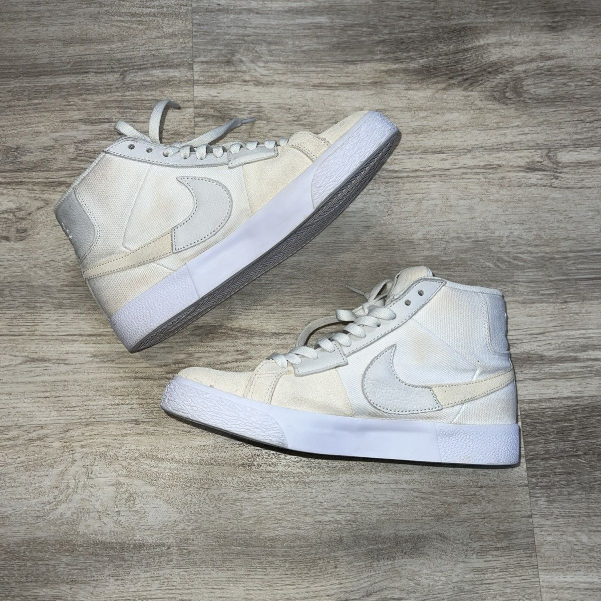 Nike Nike SB Blazer Mid PRM Summit White Size US 7 / EU 40 - 4 Thumbnail