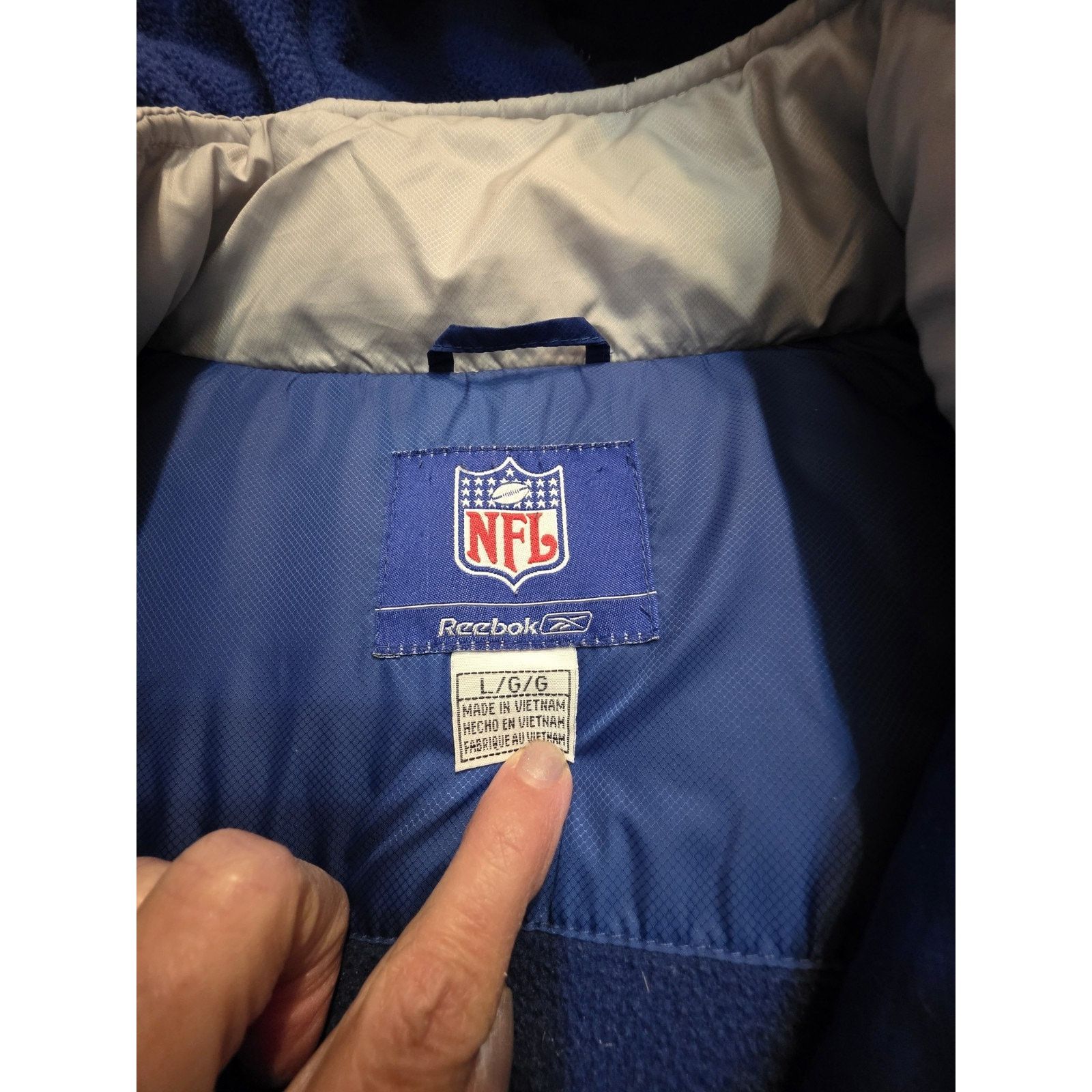 Reebok New York Giants Vintage Reebok NFL puffer jacket Size US XL / EU 56 / 4 - 7 Thumbnail