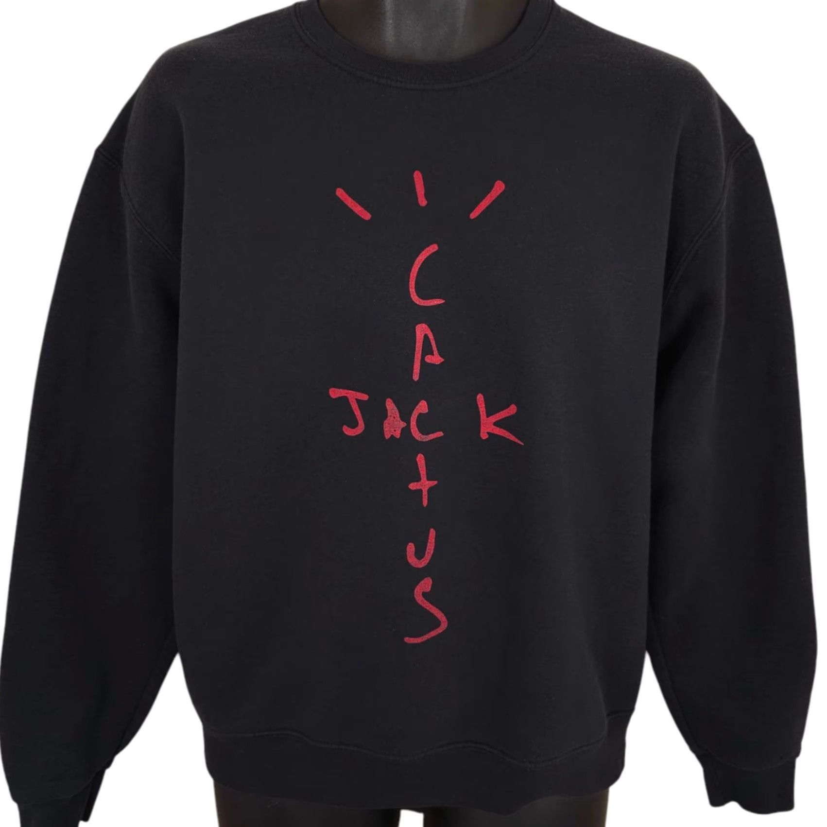 Jerzees Cactus Jack Sweatshirt Mens Size Medium Black Travis Scott Hip Hop Record Label Size US M / EU 48-50 / 2 - 2 Thumbnail