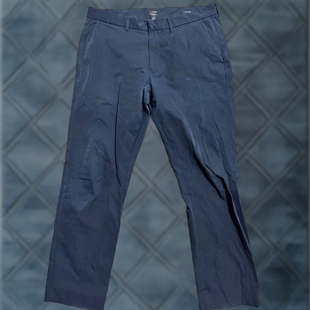 J.Crew VINTAGE J.CREW Chino Pants 34x30 Mens Thompson Flex Tapered Dress Navy Blue Size US 34 / EU 50 - 1 Thumbnail