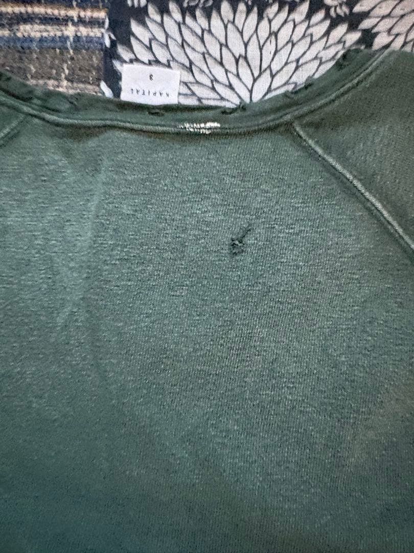 Kapital KAPITAL Dark Green Distressed Sweatshirt 3 Size US L / EU 52-54 / 3 - 11 Thumbnail