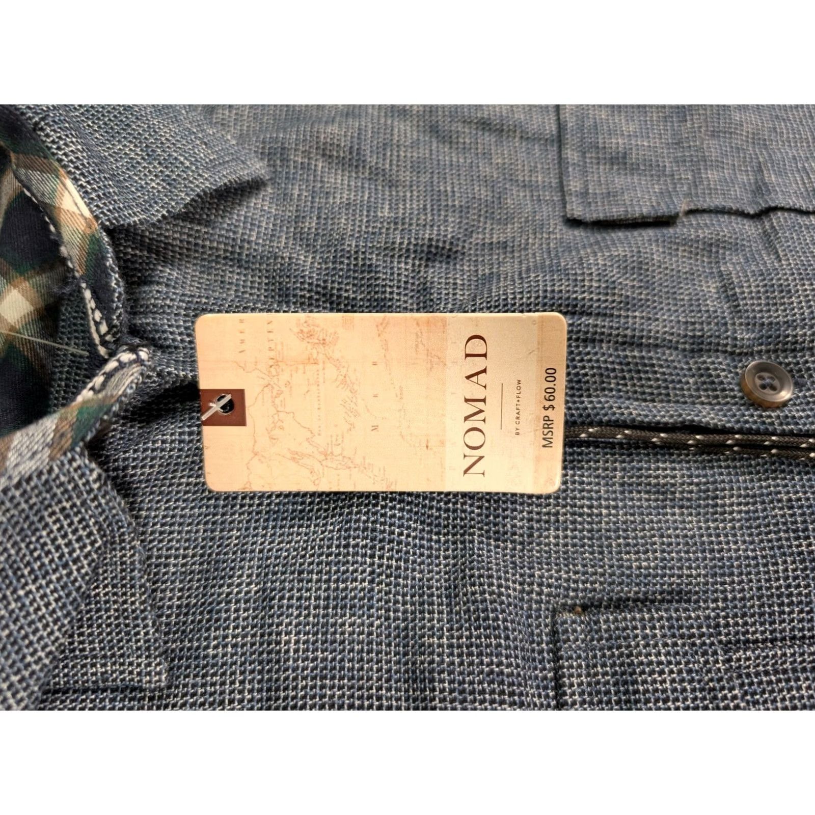 Nomad Nomad Shirt Men's M Blue Patterned Flannel Button Up Size US M / EU 48-50 / 2 - 3 Thumbnail