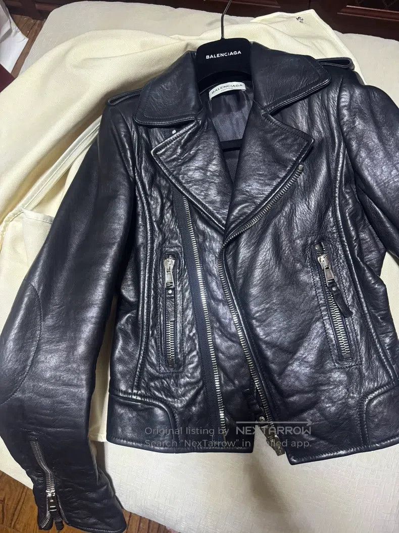 Balenciaga Balenciaga Leather Jacket Size XXS / US 00 / IT 34 - 3 Thumbnail