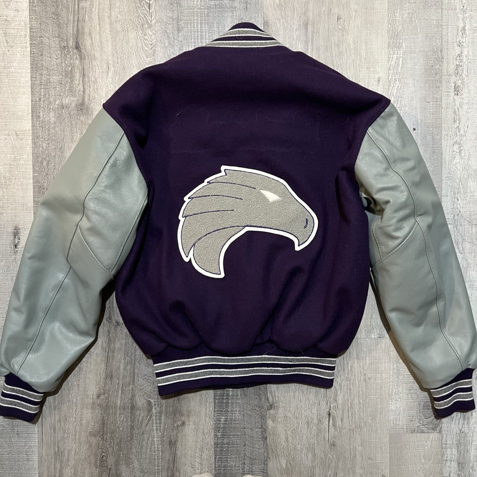 Vintage VTG Varsity Letterman Athletics Bomber Jacket 90s Purple USA Size US M / EU 48-50 / 2 - 2 Thumbnail
