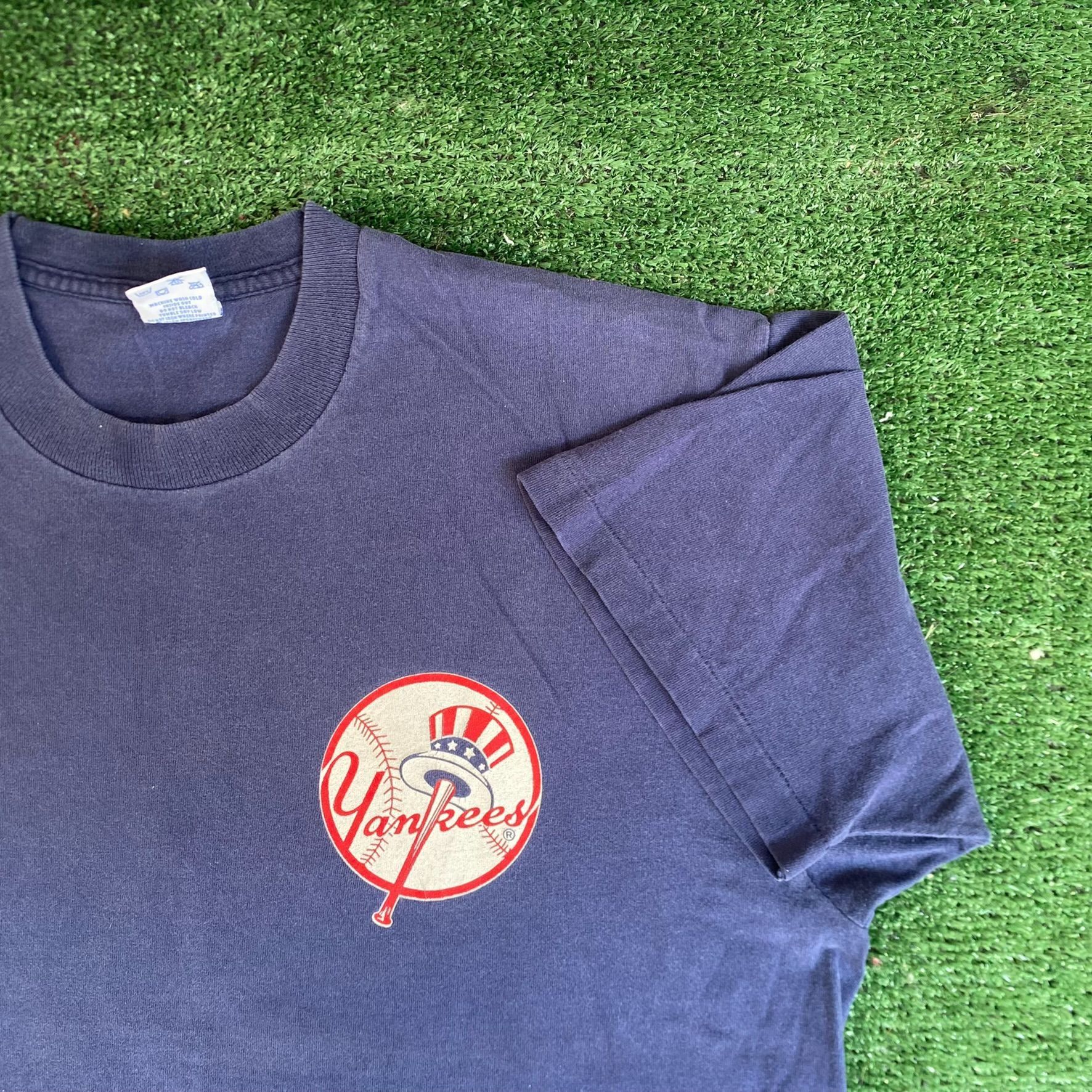 New York Yankees Vintage 90s New York Yankees Shirt NY MLB Baseball Navy Tee Size US XL / EU 56 / 4 - 6 Thumbnail