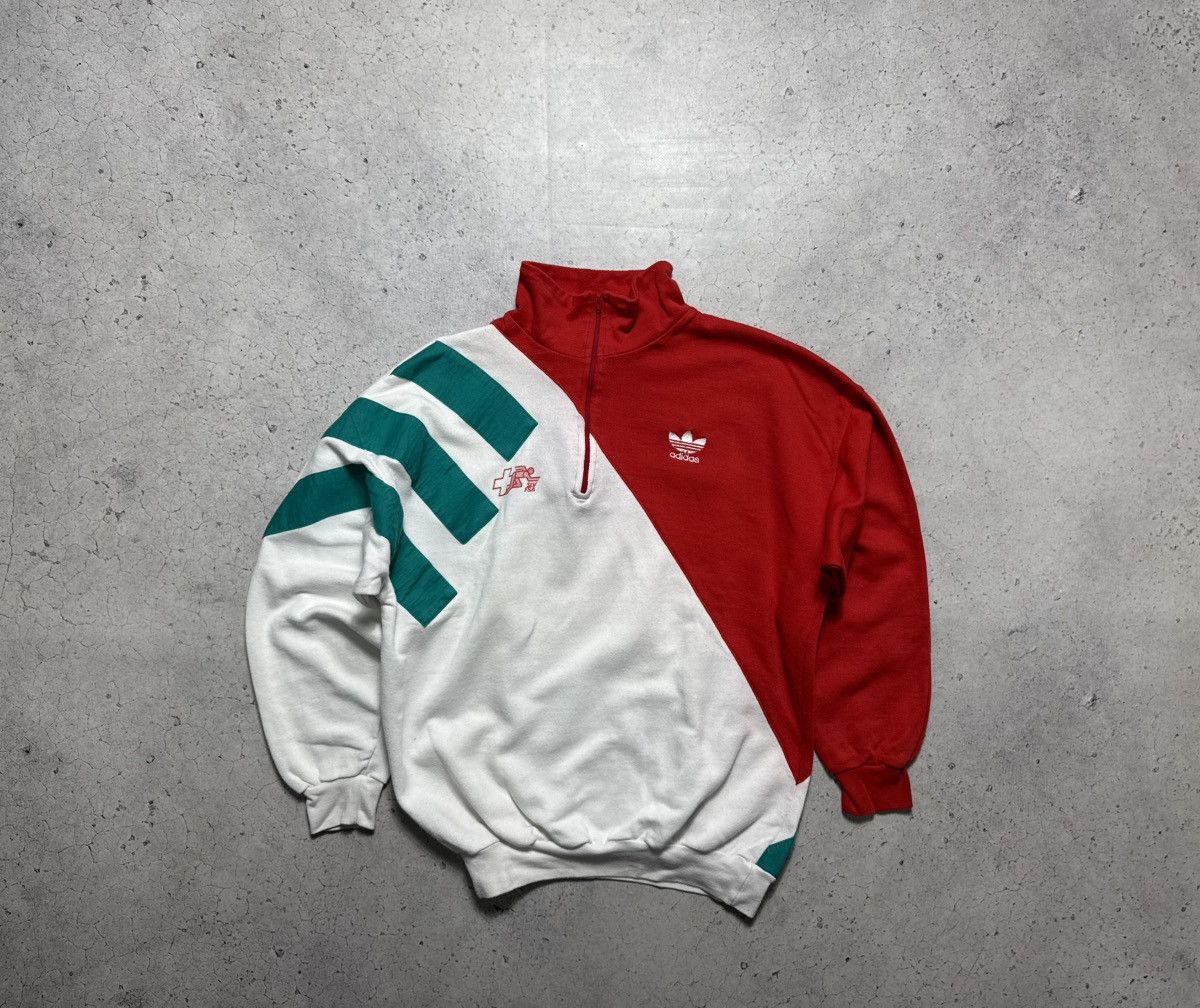 Adidas Adidas Suisse Switzerland Vintage 90’s Football Sweatshirt Size US S / EU 44-46 / 1 - 1 Thumbnail