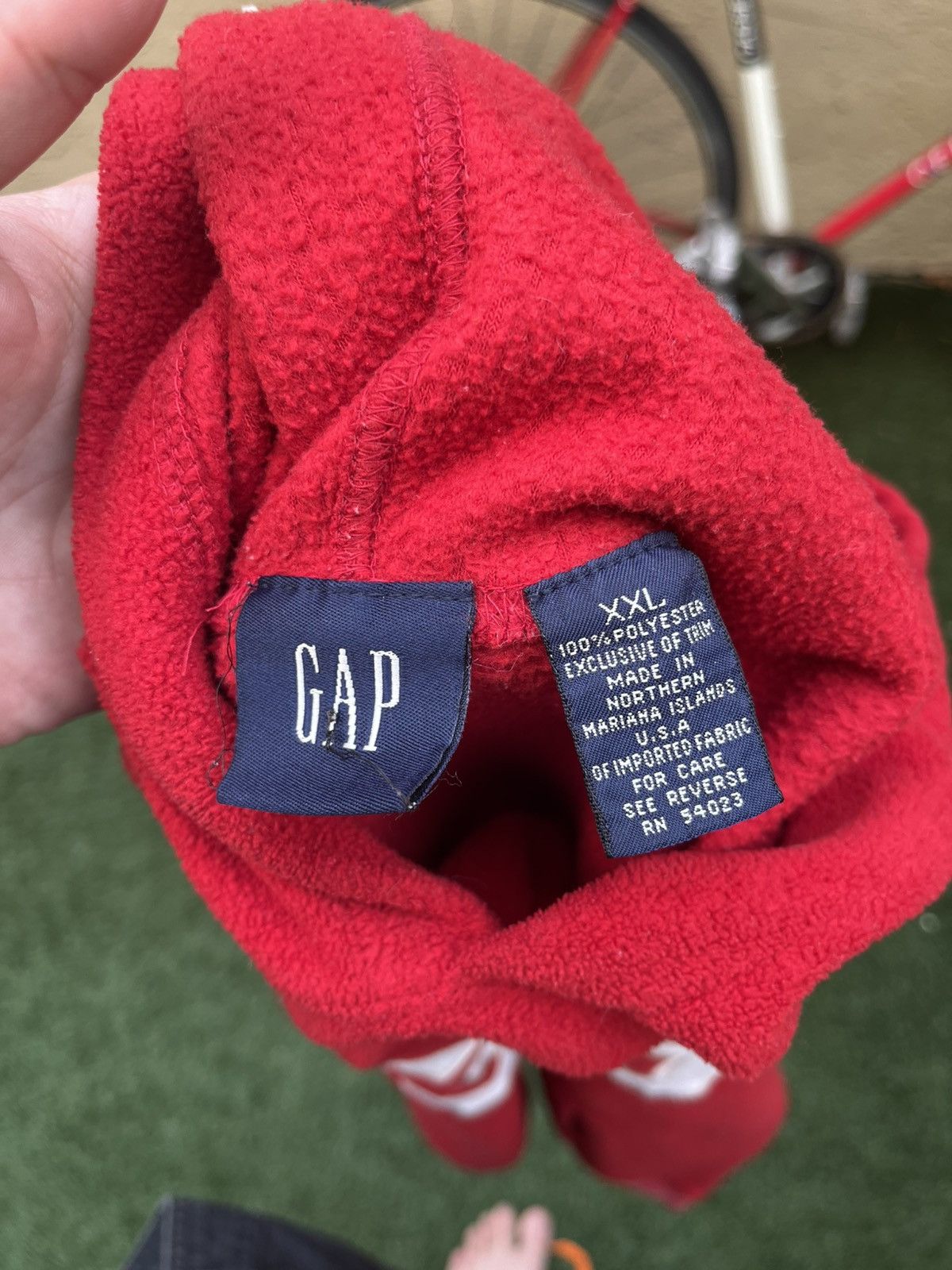 Gap × Vintage VTG 90’s GAP Red Fleece Pullover Hoodie Size US S / EU 44-46 / 1 - 5 Thumbnail