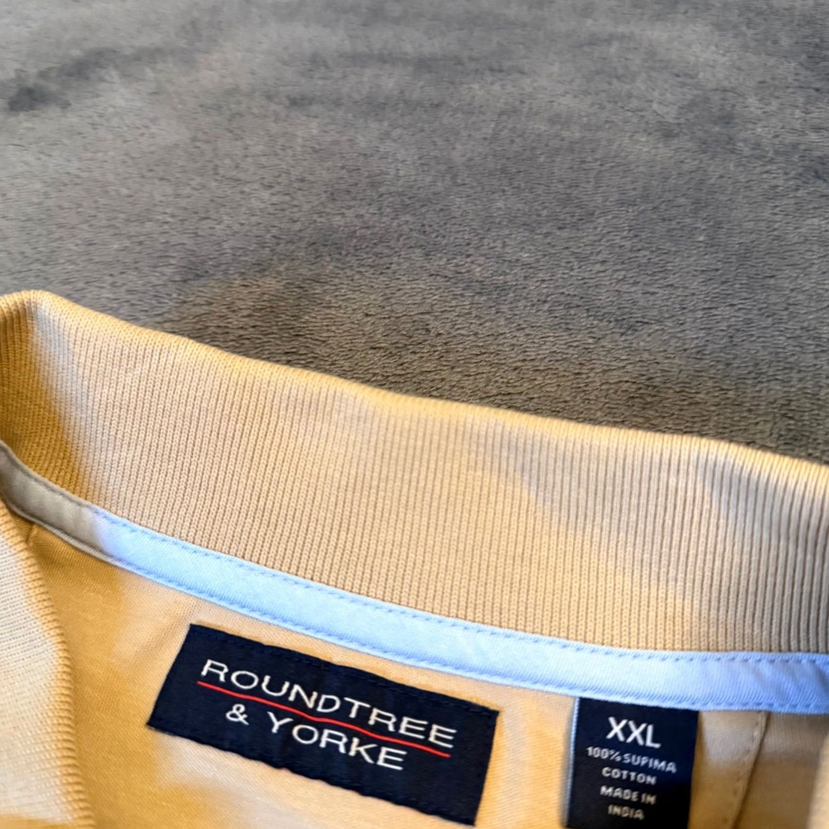 Roundtree & Yorke Roundtree & Yorke Supima Cotton Polo Shirt Mens XXL Tan Long Sleeve Ribbed NWT Size US XXL / EU 58 / 5 - 2 Thumbnail
