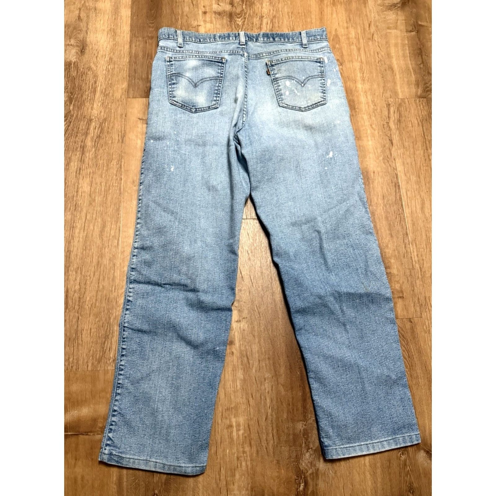 Levi's VINTAGE Levi's 505 Jeans Orange Tab Blue Denim Men 34x28 FADED Straight 80s 90s USA" Size US 34 / EU 50 - 2 Thumbnail