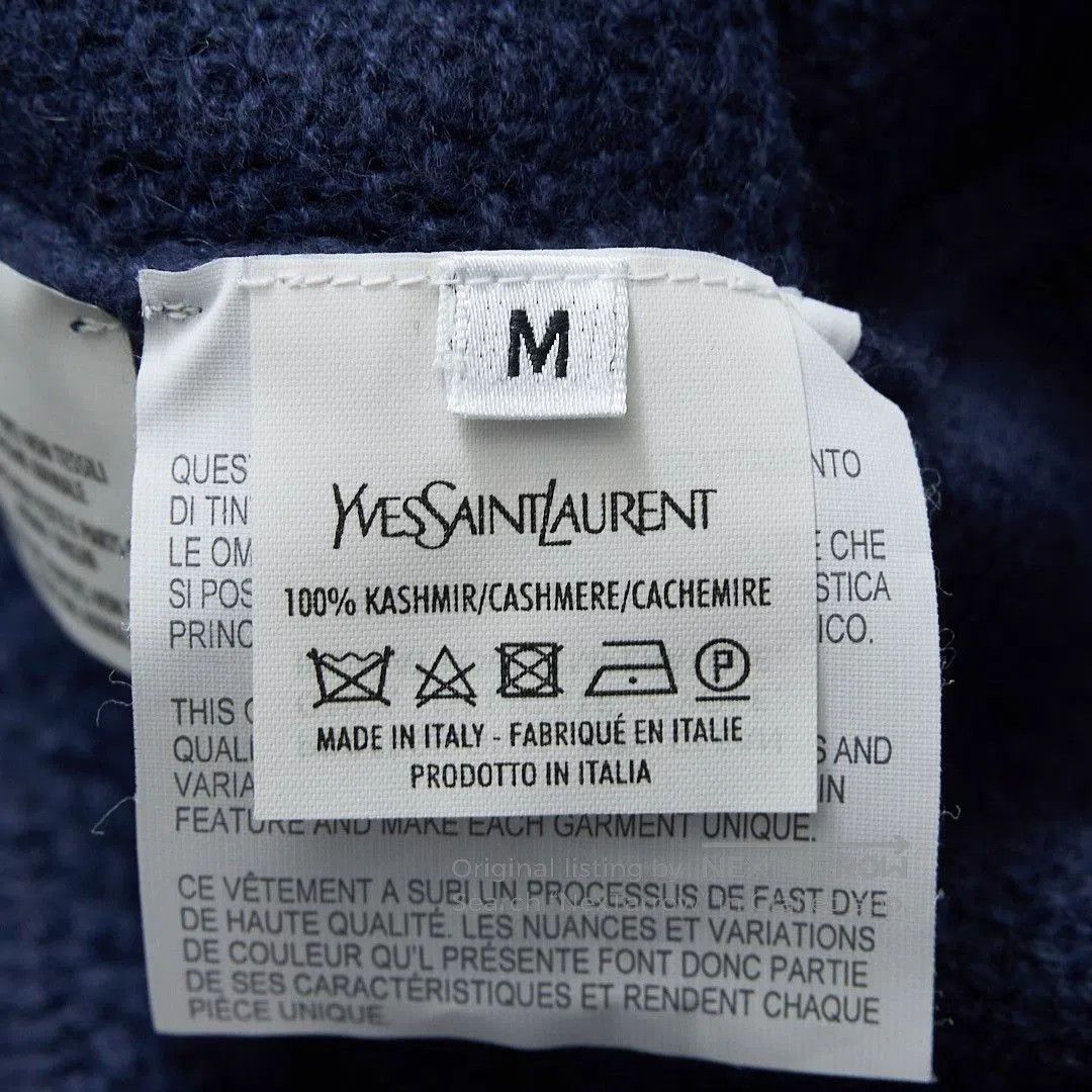 Saint Laurent Paris Saint Laurent Men's Cable Knit Cashmere Sweater. Size US M / EU 48-50 / 2 - 8 Thumbnail